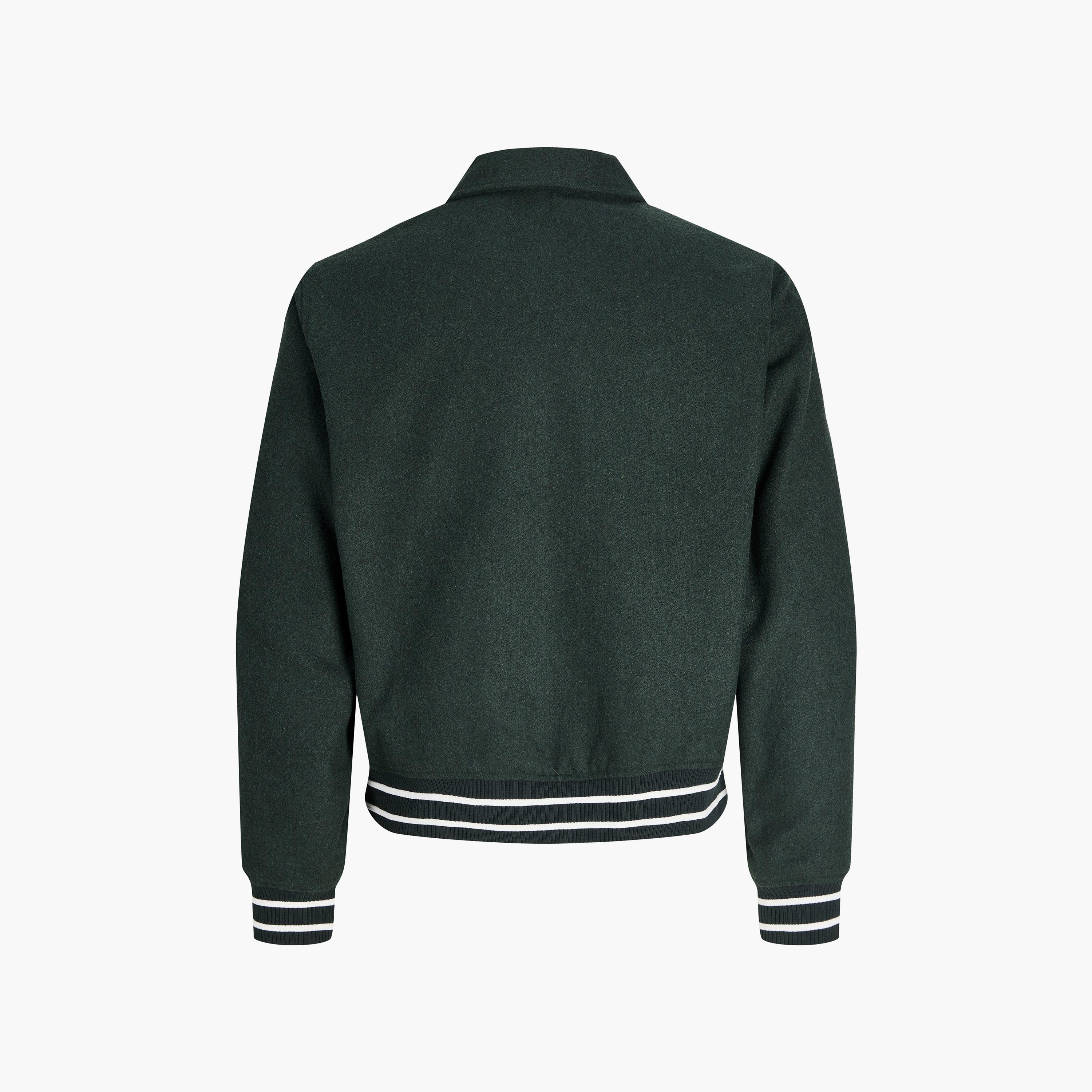 Jack & Jones Embroidered Spread Collar Long Sleeves Men's Bomber Jacket-men-clothing-jacketsandblazers-jackets-image-9