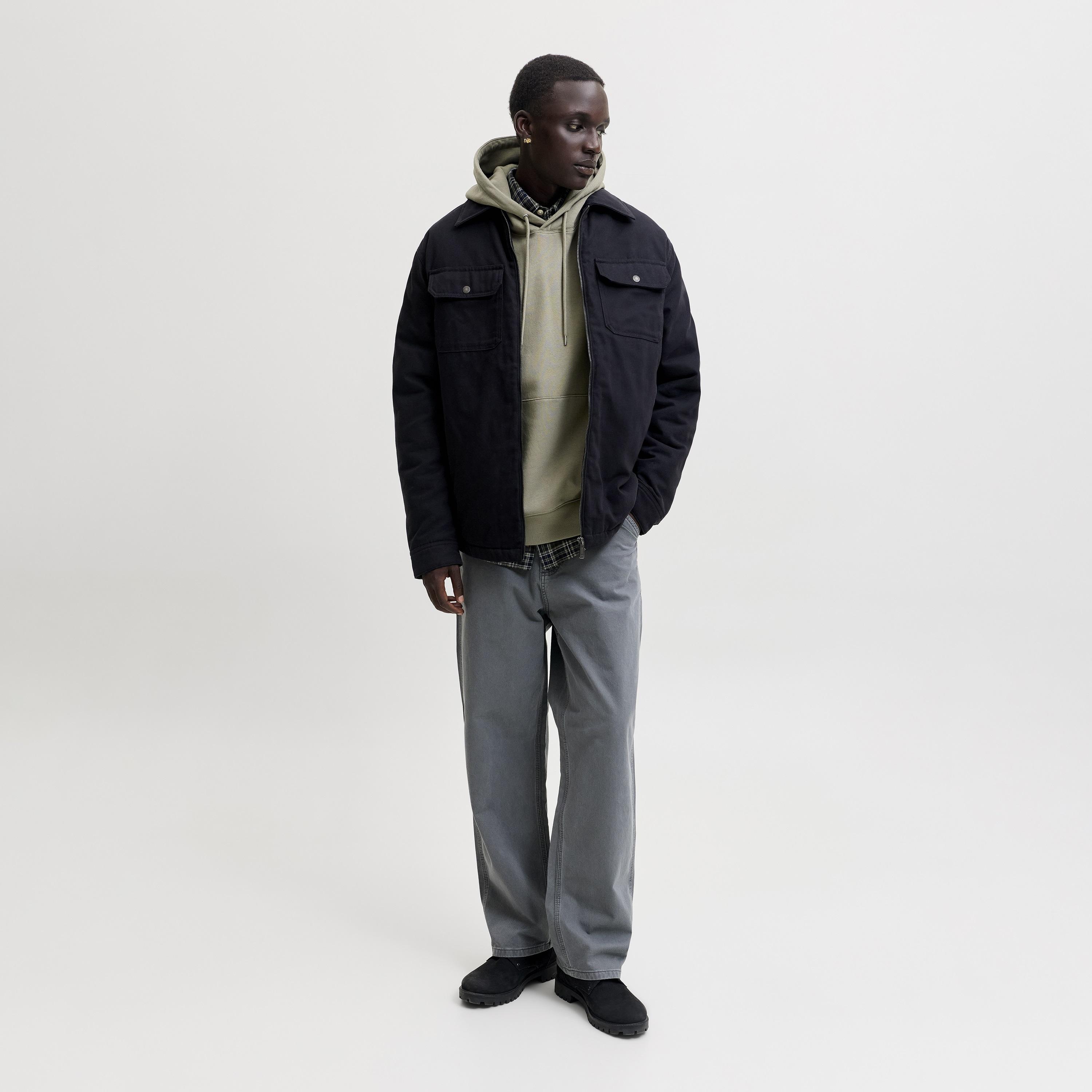 Jack & Jones Plain Long Sleeves Men's Hoodie-men-winterwear-hoodiesandsweatshirts-image-2