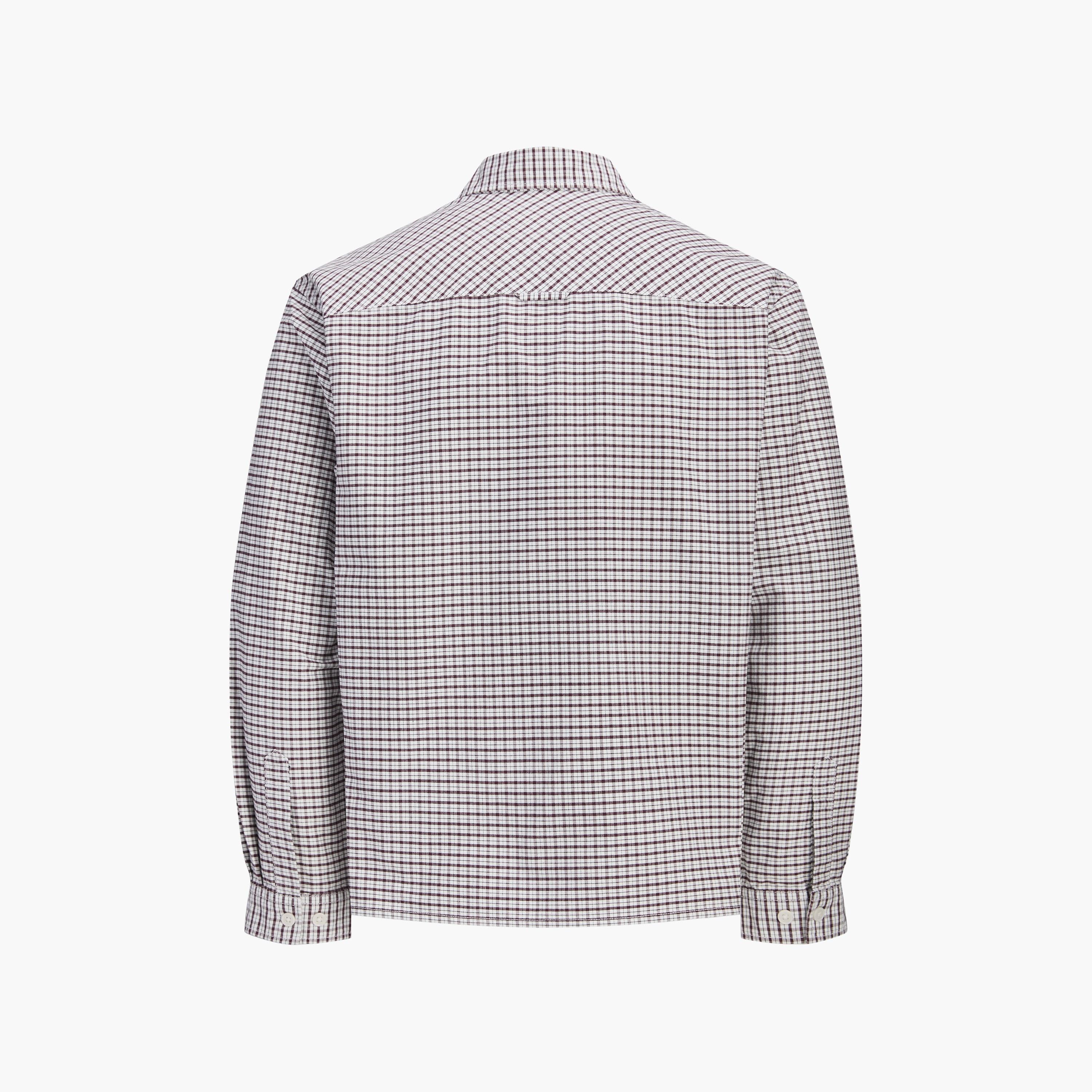 قميص رجالي بقصة ريلاكسد فيت بنقشة الكاروهات بياقة وأكمام طويلة من جاك آند جونز-men-clothing-shirts-image-8