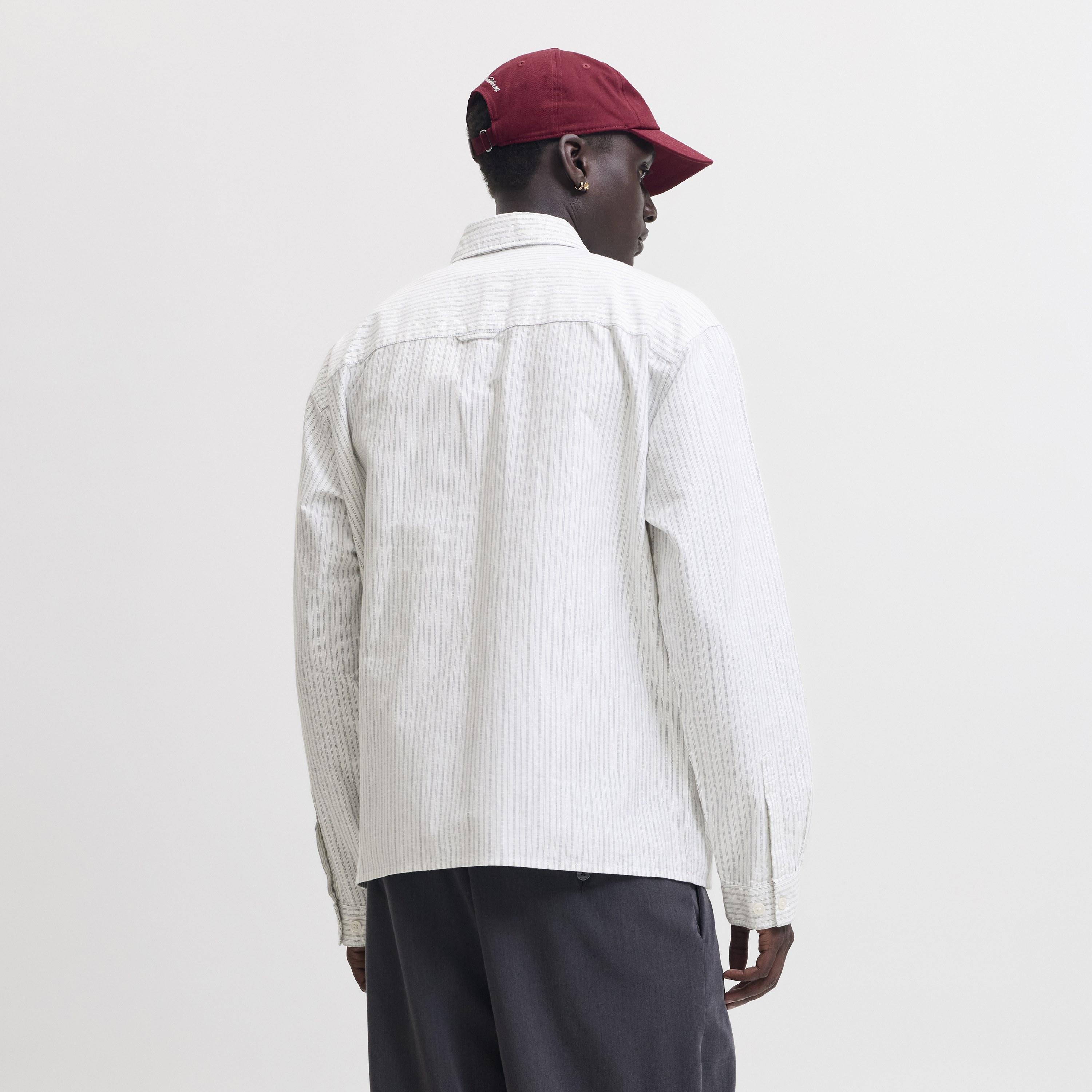 Jack & Jones Relaxed Fit Striped Collared Long Sleeves Men's Shirt-men-clothing-shirts-image-4