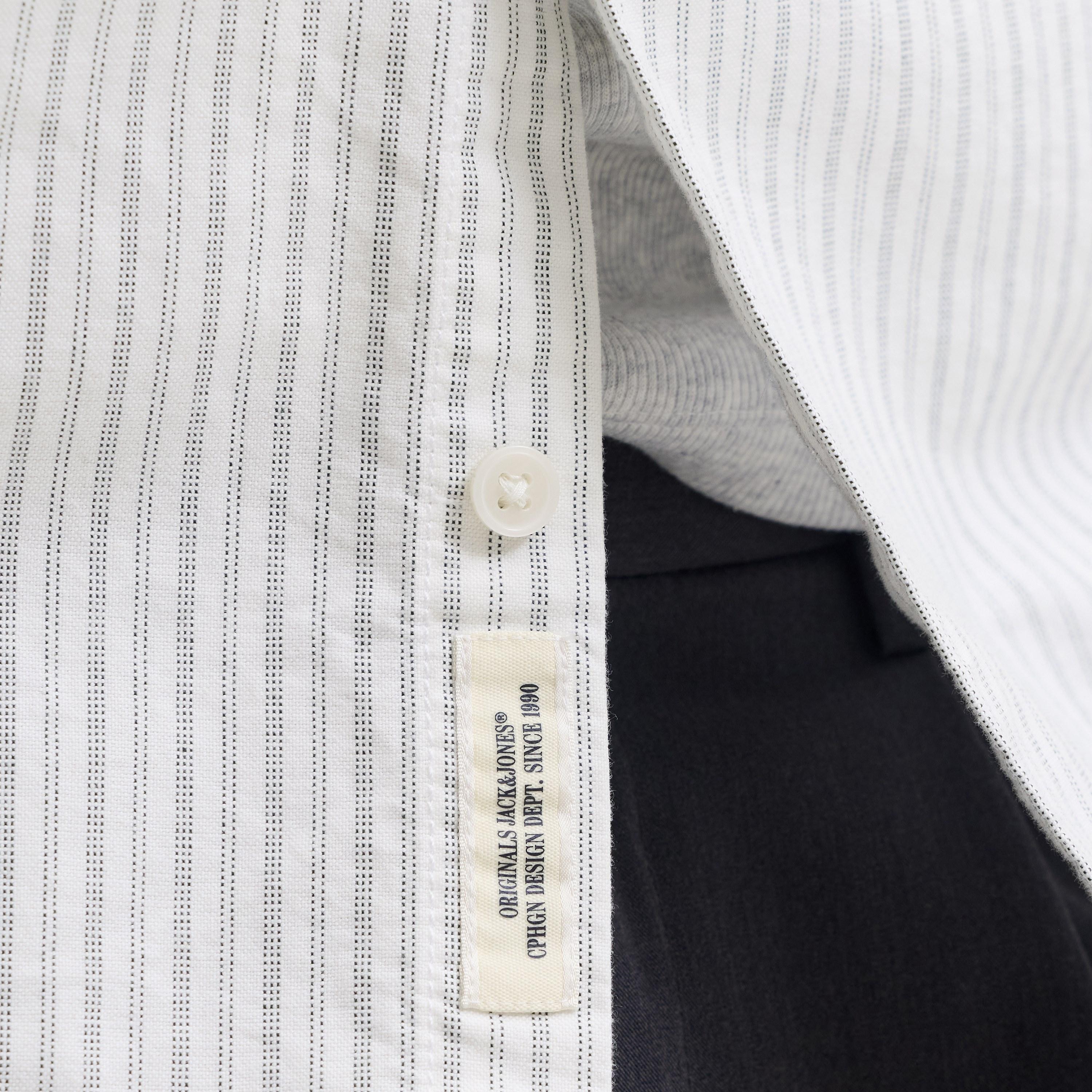 Jack & Jones Relaxed Fit Striped Collared Long Sleeves Men's Shirt-men-clothing-shirts-image-5