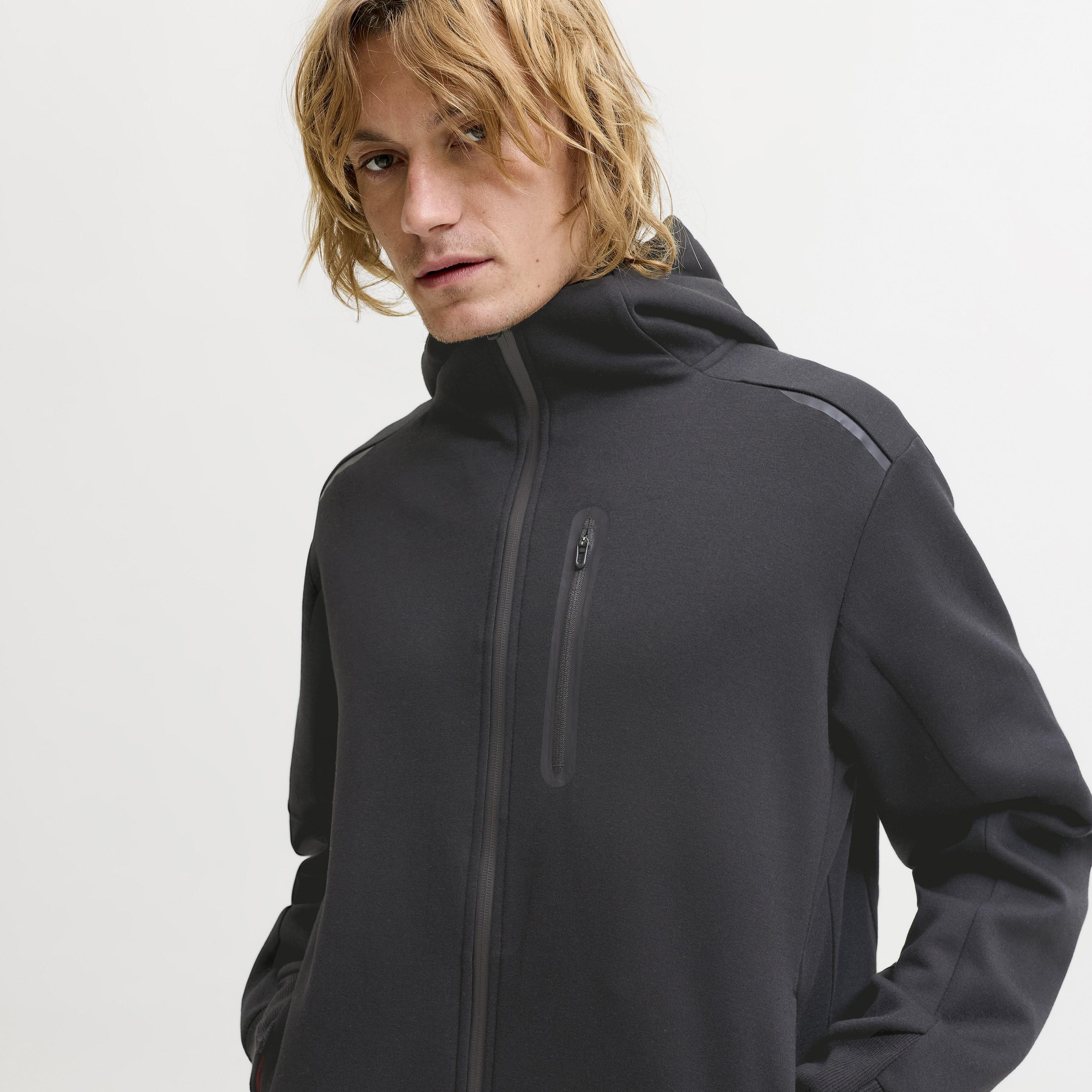 Jack & Jones Plain Long Sleeves Men's Zip Through Hoodie-men-winterwear-hoodiesandsweatshirts-image-3