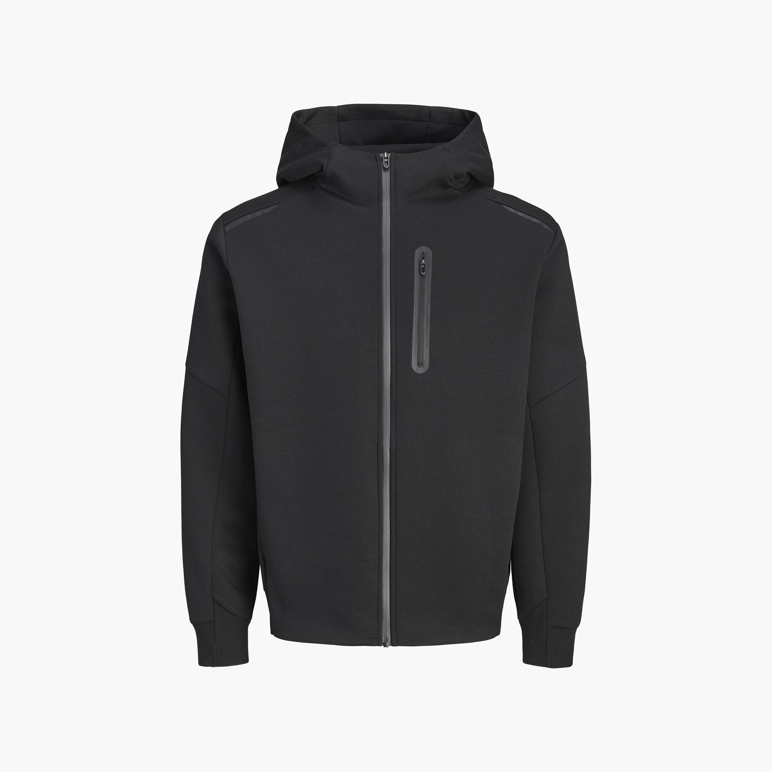 Jack & Jones Plain Long Sleeves Men's Zip Through Hoodie-men-winterwear-hoodiesandsweatshirts-image-7