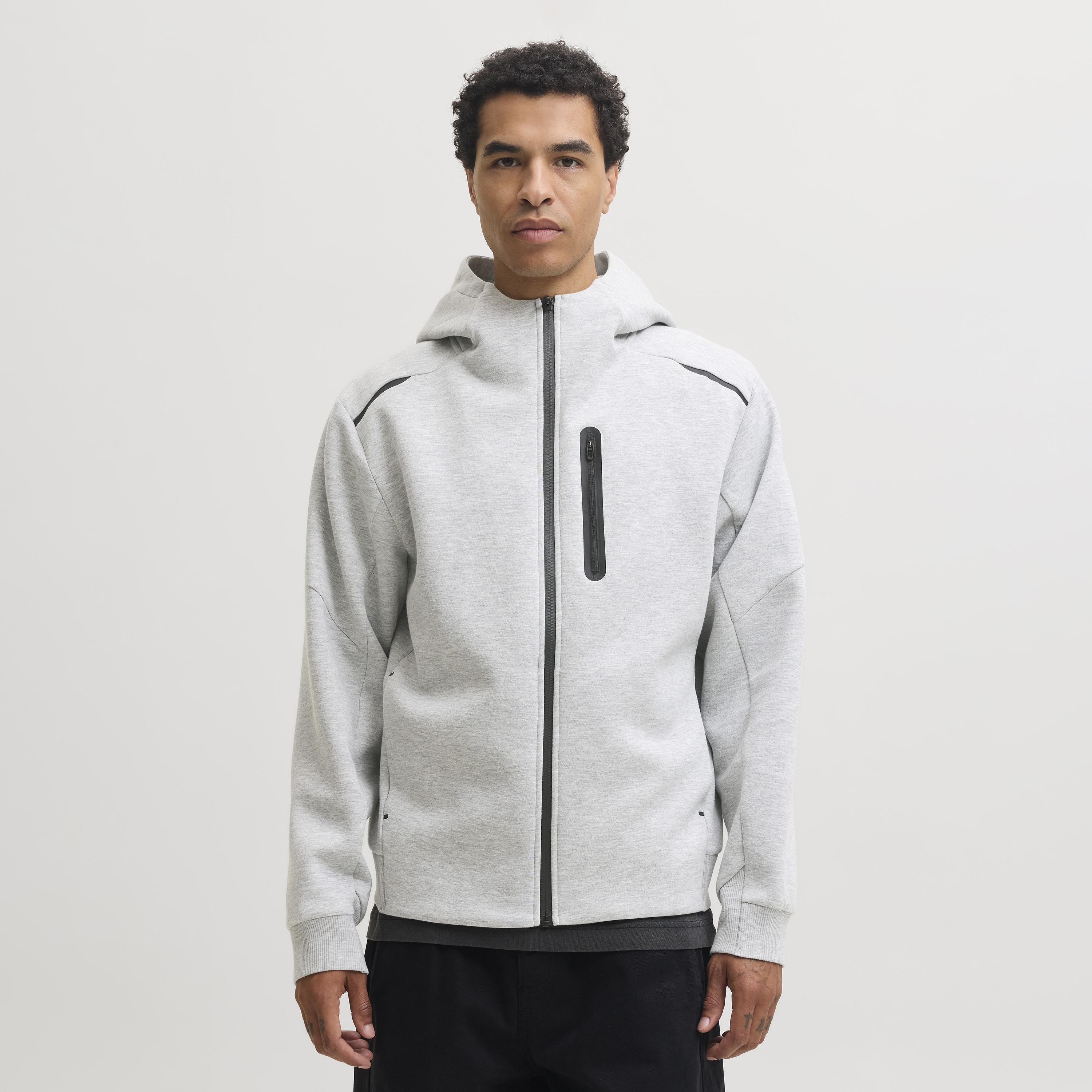 Jack & Jones Plain Long Sleeves Men's Zip Through Hoodie-men-winterwear-hoodiesandsweatshirts-image-1
