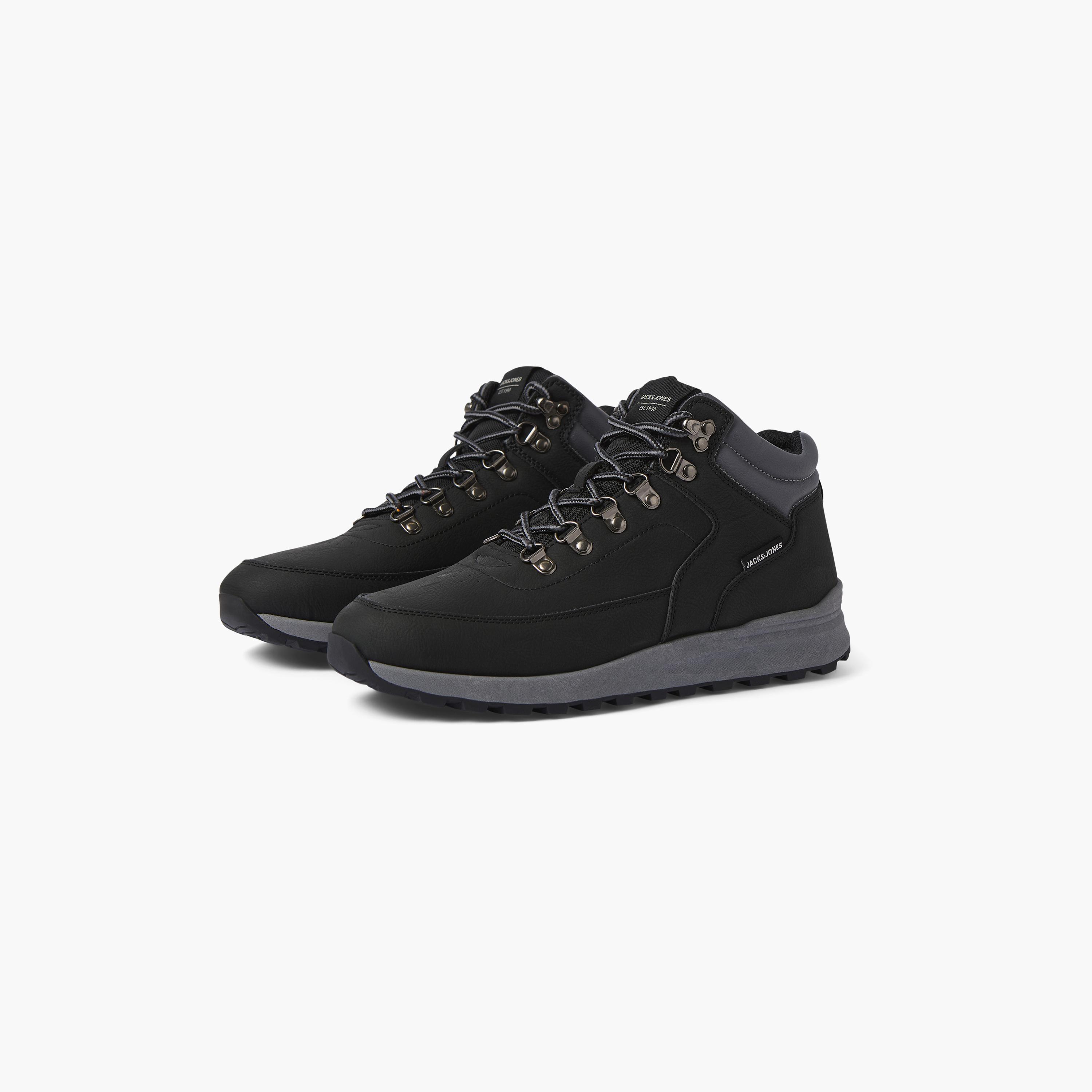 Jack & Jones Men's Lace-up Mid Top Hiking Boots | 12301199-men-shoes-boots-image-1
