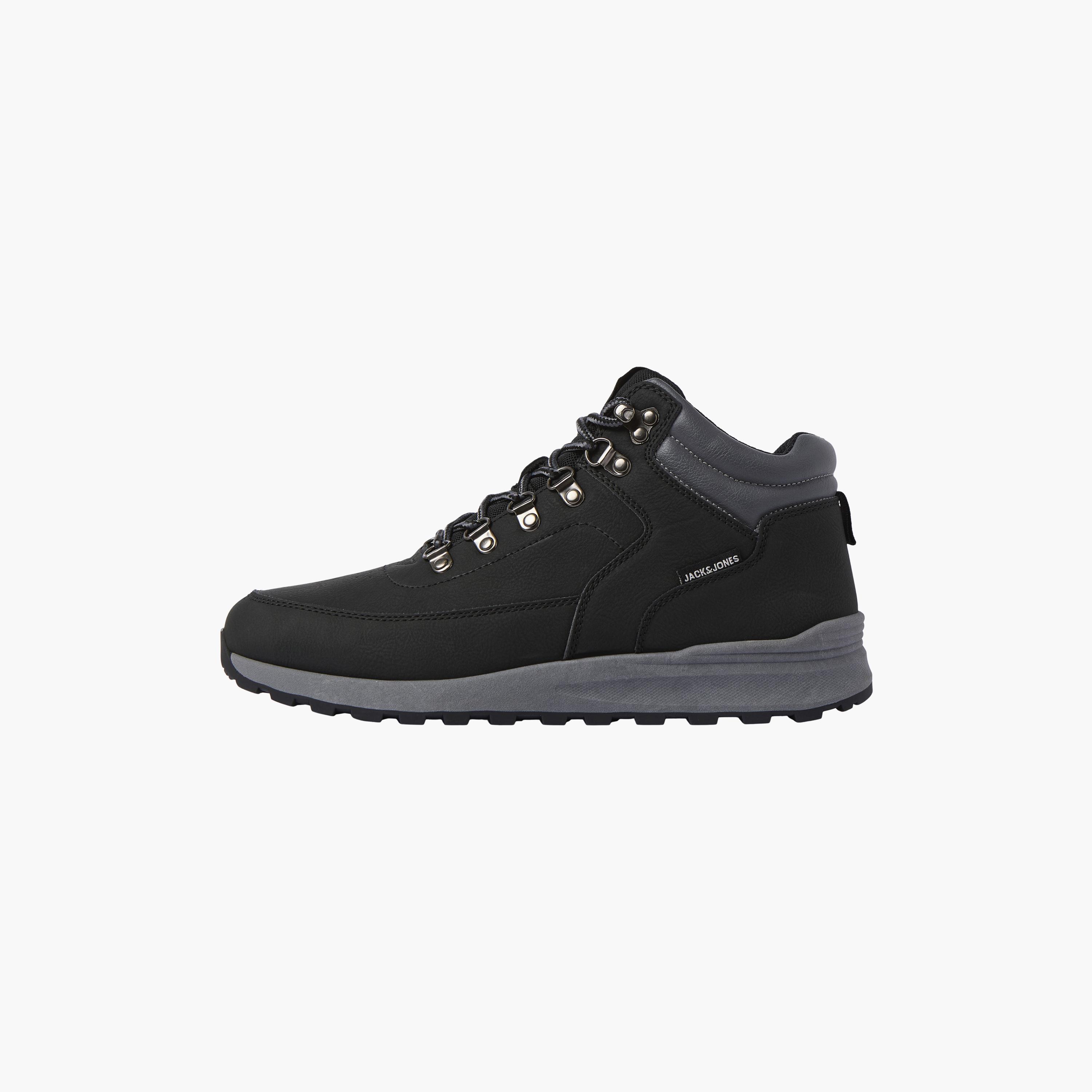Jack & Jones Men's Lace-up Mid Top Hiking Boots | 12301199-men-shoes-boots-image-4