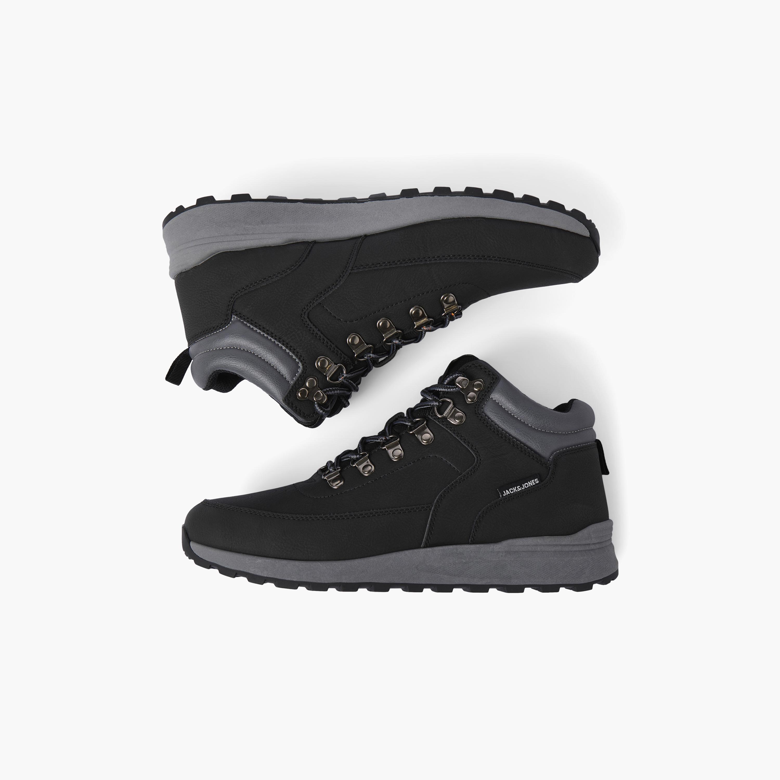Jack & Jones Men's Lace-up Mid Top Hiking Boots | 12301199-men-shoes-boots-image-7