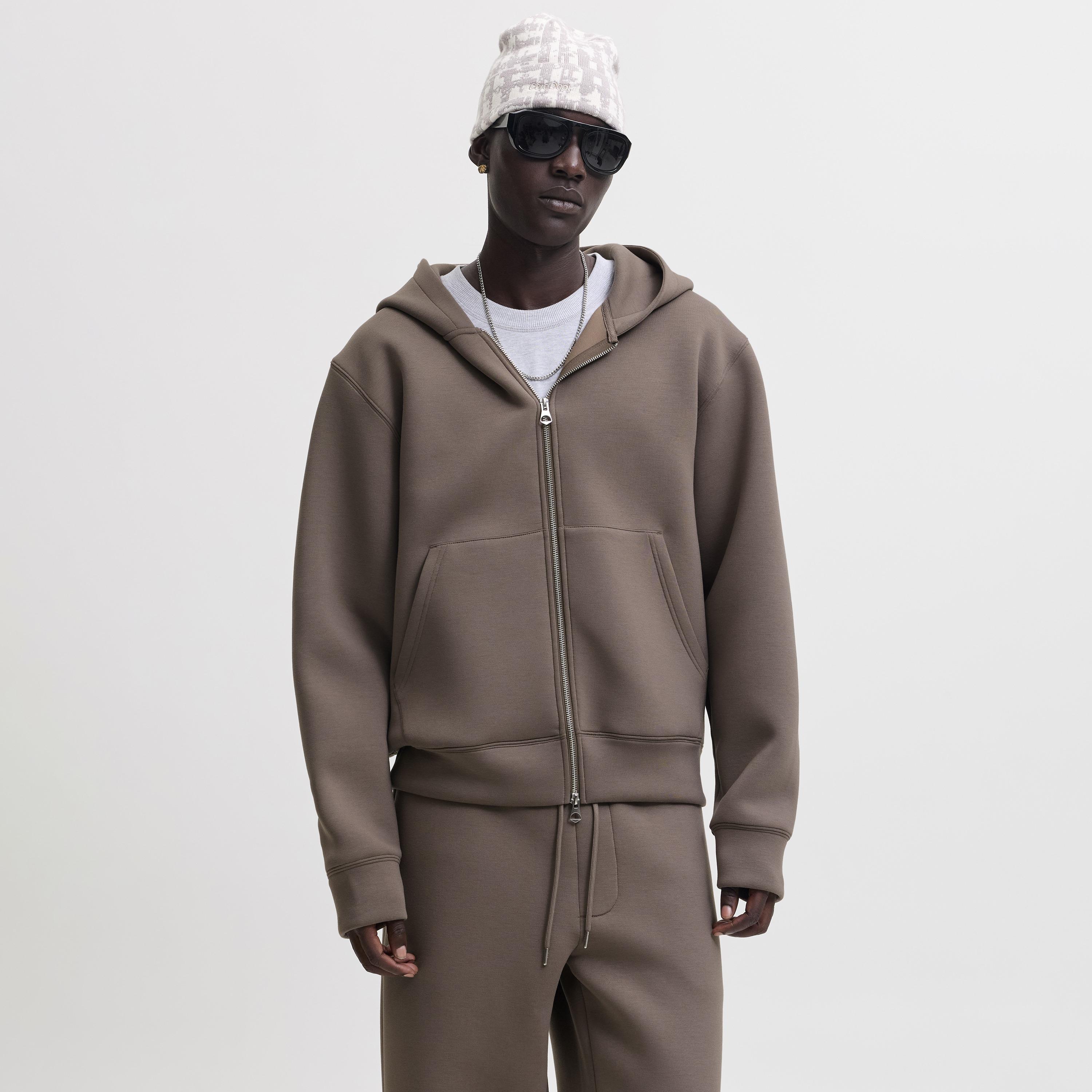 Jack & Jones Plain Long Sleeves Men's Zip Through Hoodie-men-winterwear-hoodiesandsweatshirts-image-1