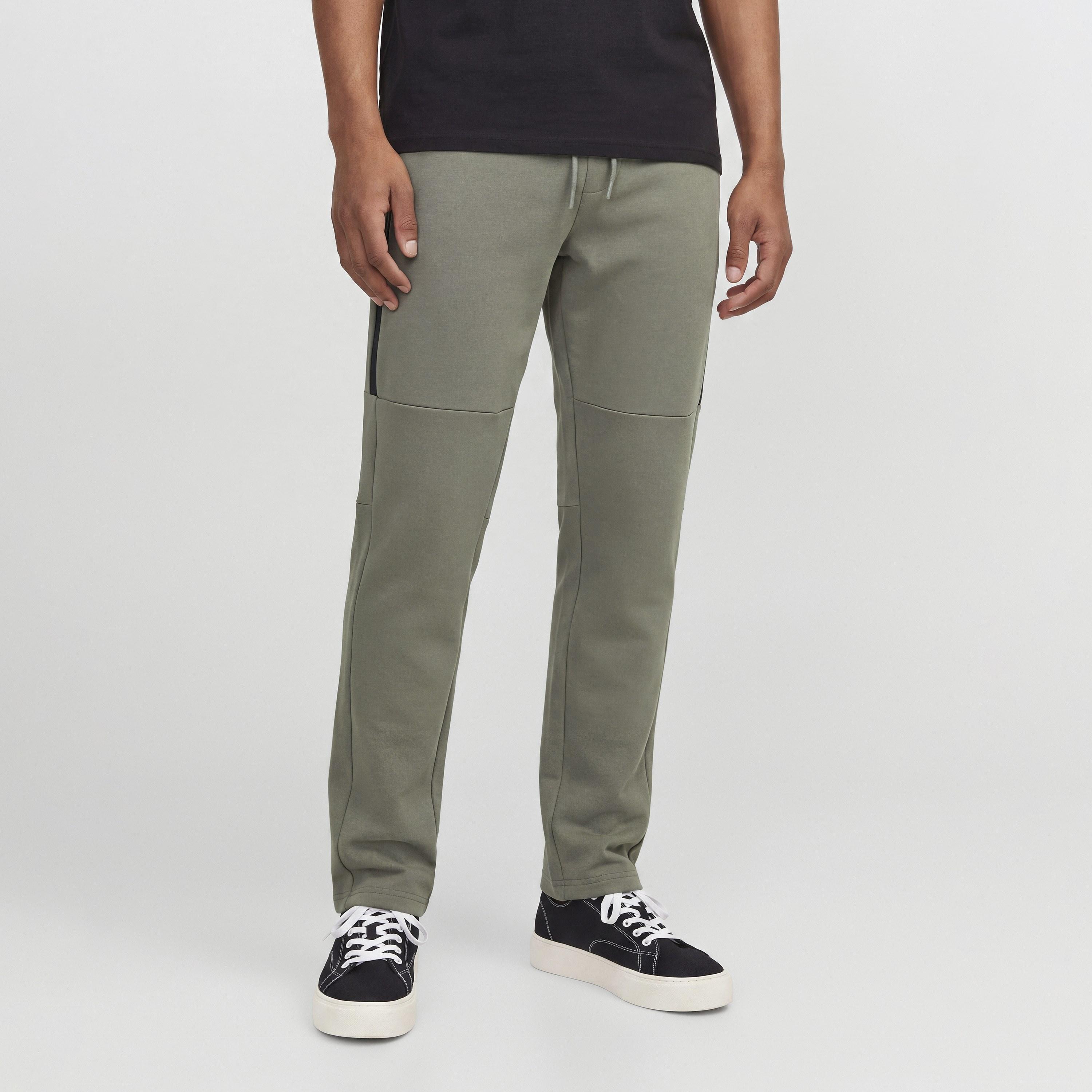 بنطلون رياضي رجالي سادة بخصر متوسط الارتفاع برباط من جاك آند جونز-men-clothing-joggers-image-7