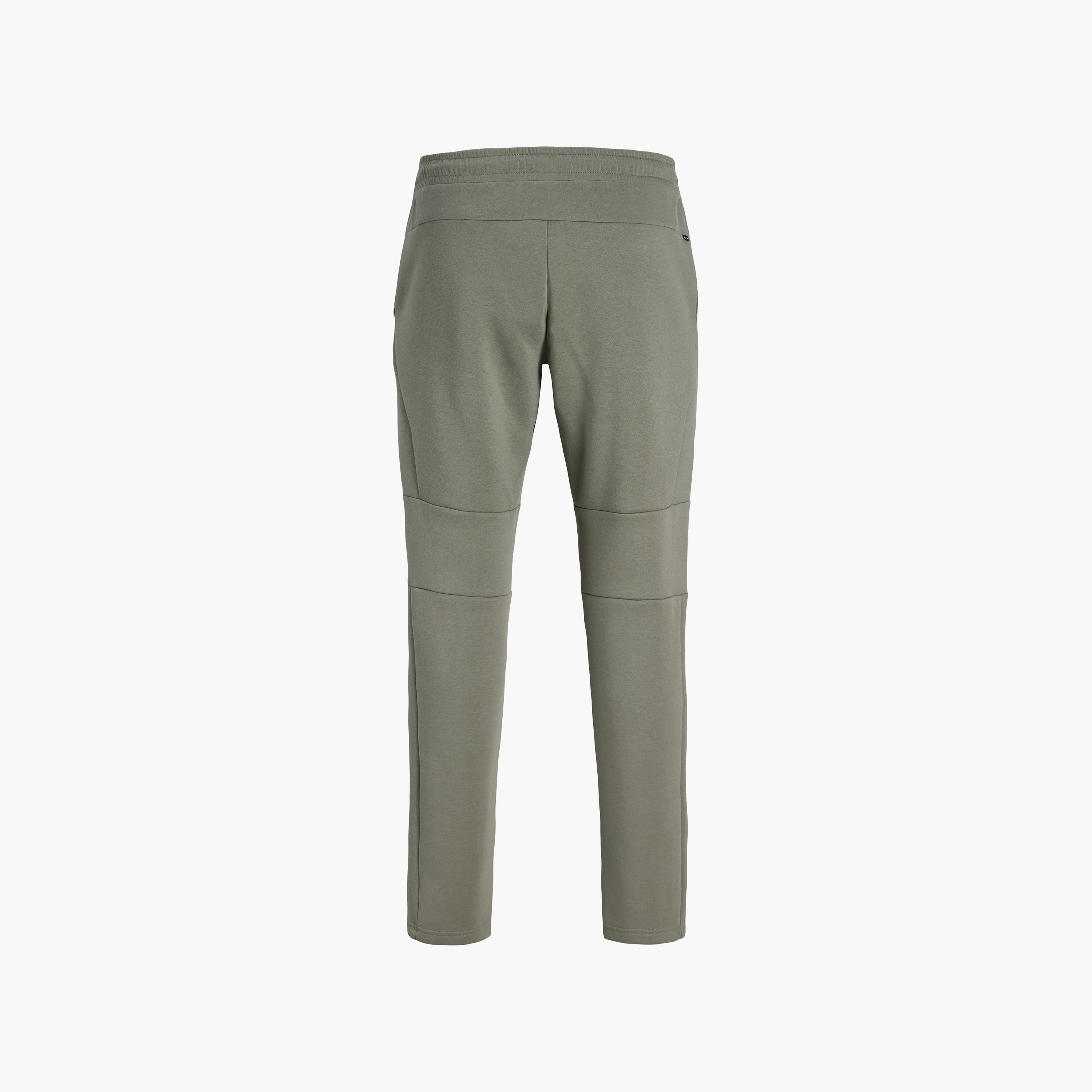 بنطلون رياضي رجالي سادة بخصر متوسط الارتفاع برباط من جاك آند جونز-men-clothing-joggers-image-13