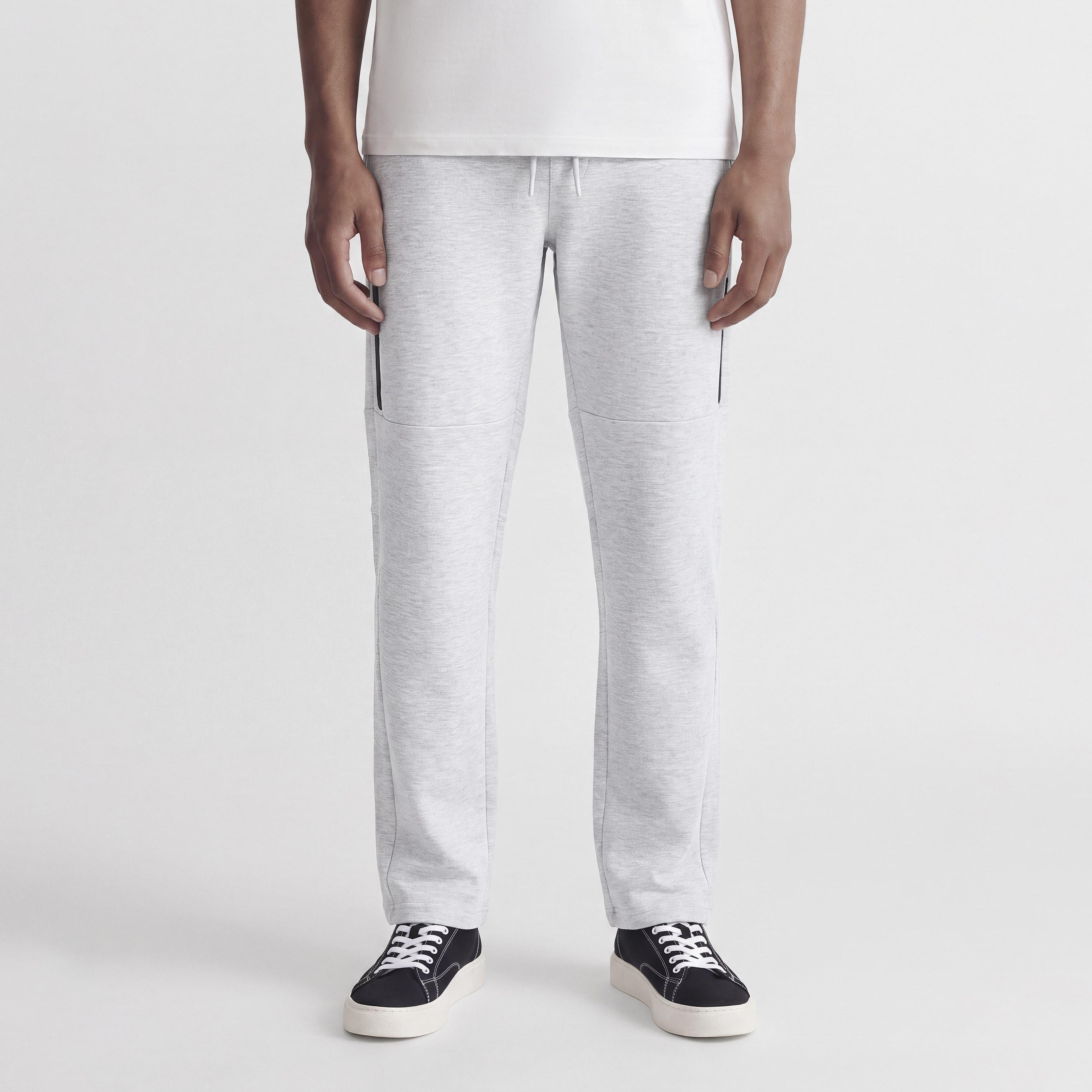 بنطلون رياضي رجالي سادة بخصر متوسط الارتفاع برباط من جاك آند جونز-men-clothing-joggers-image-1