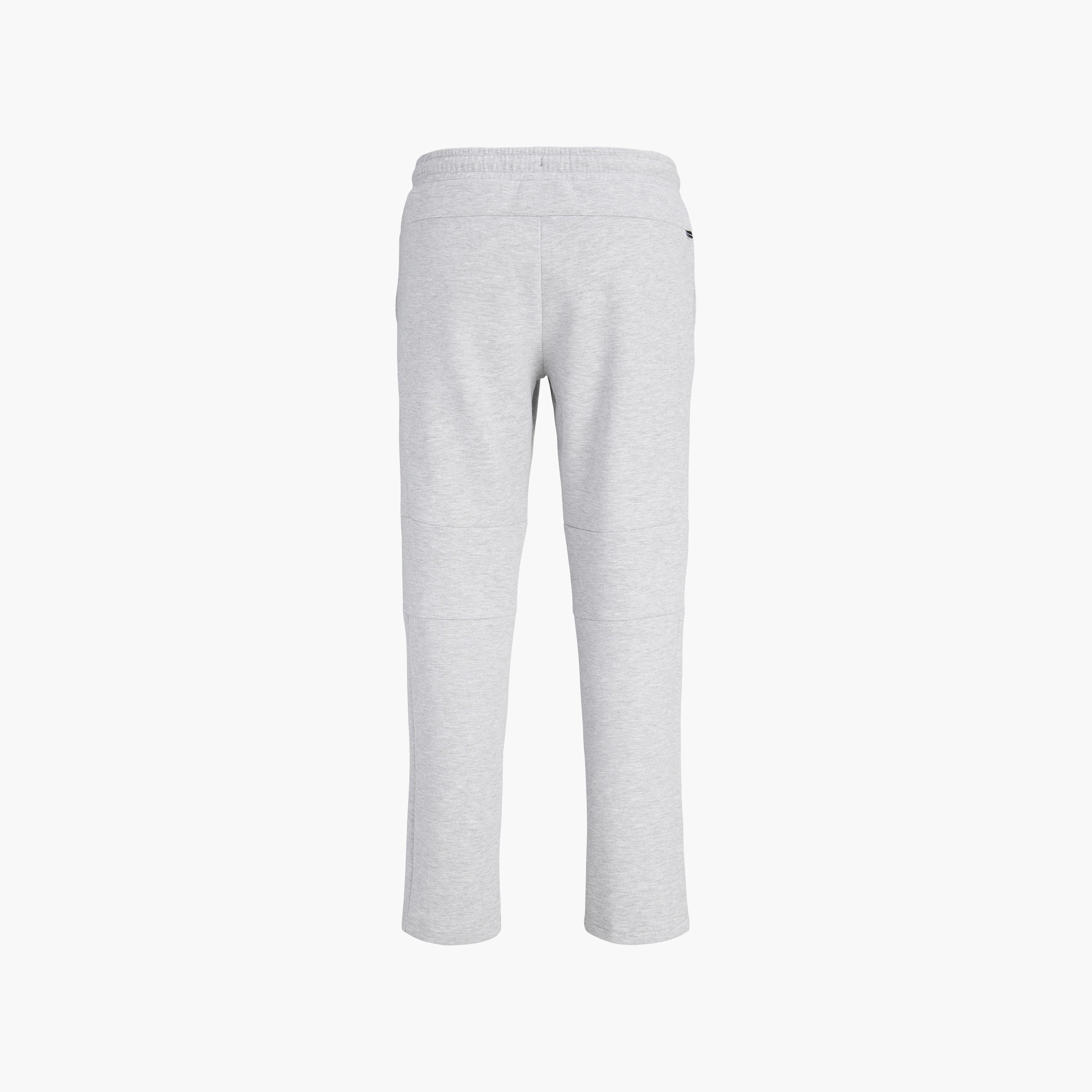بنطلون رياضي رجالي سادة بخصر متوسط الارتفاع برباط من جاك آند جونز-men-clothing-joggers-image-6