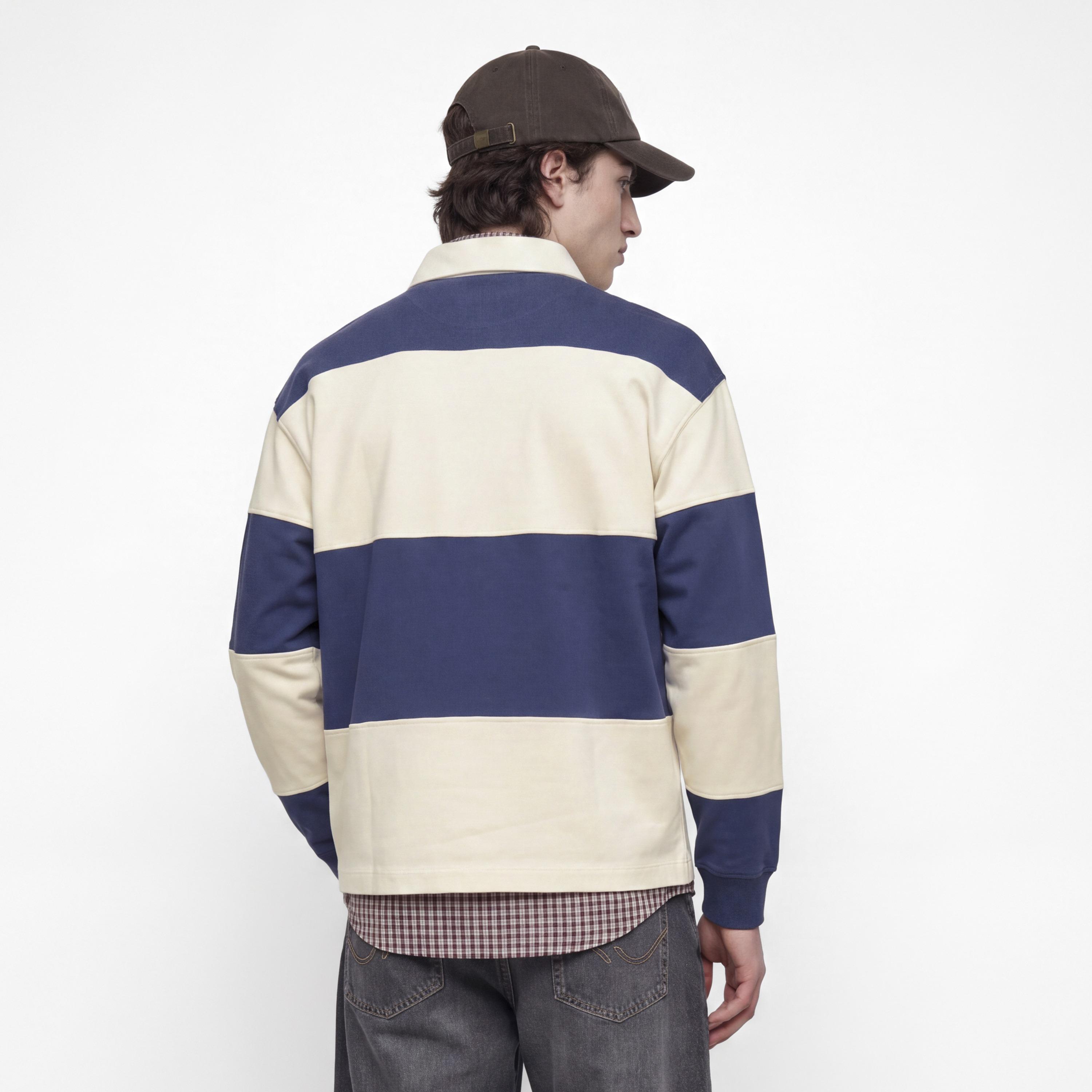 Jack & Jones Striped Polo Collar Long Sleeves Men's Rugby Sweatshirt-men-winterwear-hoodiesandsweatshirts-image-5