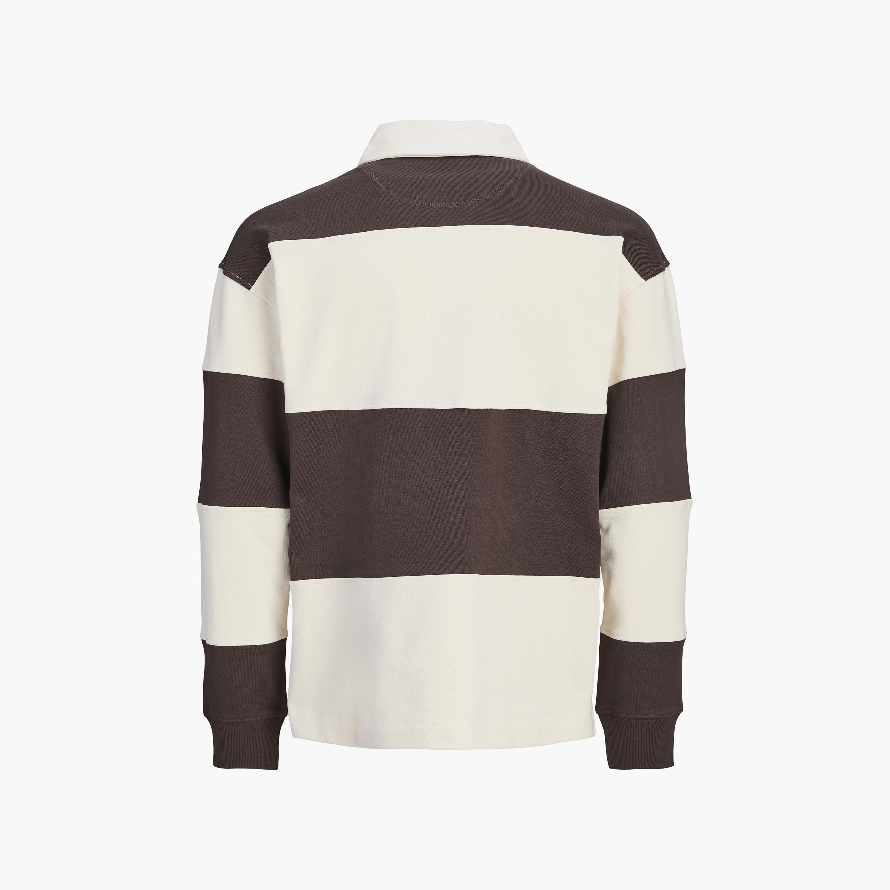 Jack & Jones Striped Polo Collar Long Sleeves Men's Rugby Sweatshirt-men-winterwear-hoodiesandsweatshirts-image-8