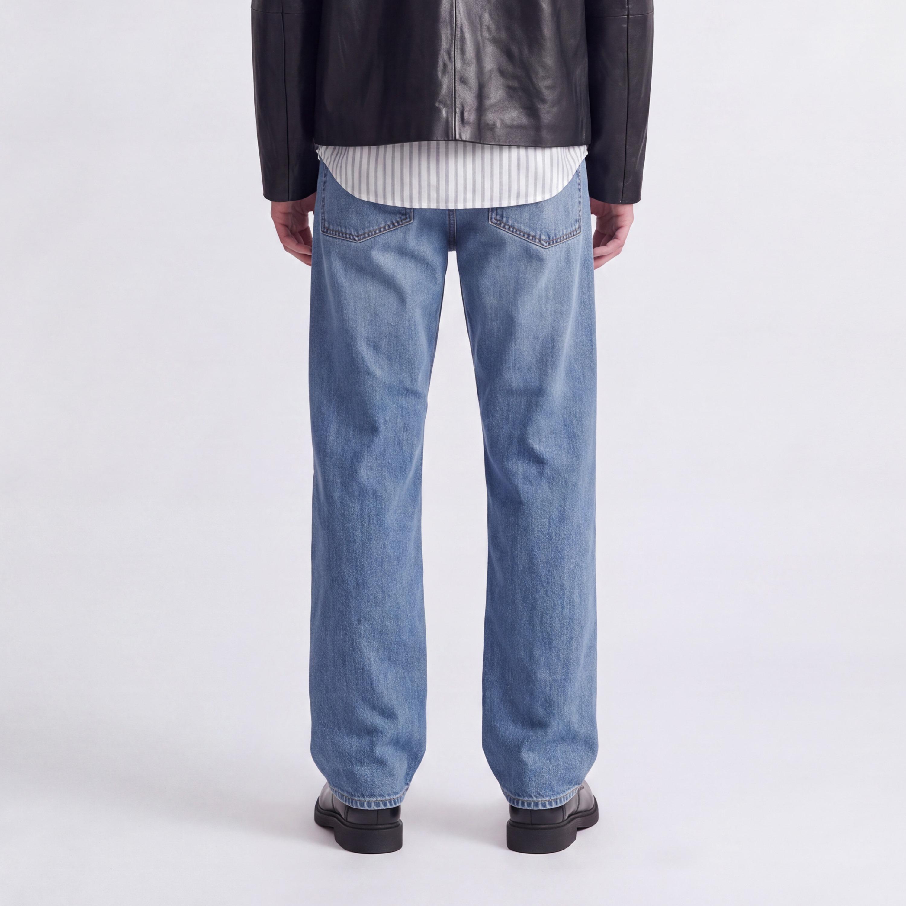 Jack & Jones Loose Fit Stone Wash High Rise Wide Leg Men's Jeans-men-clothing-jeans-image-4