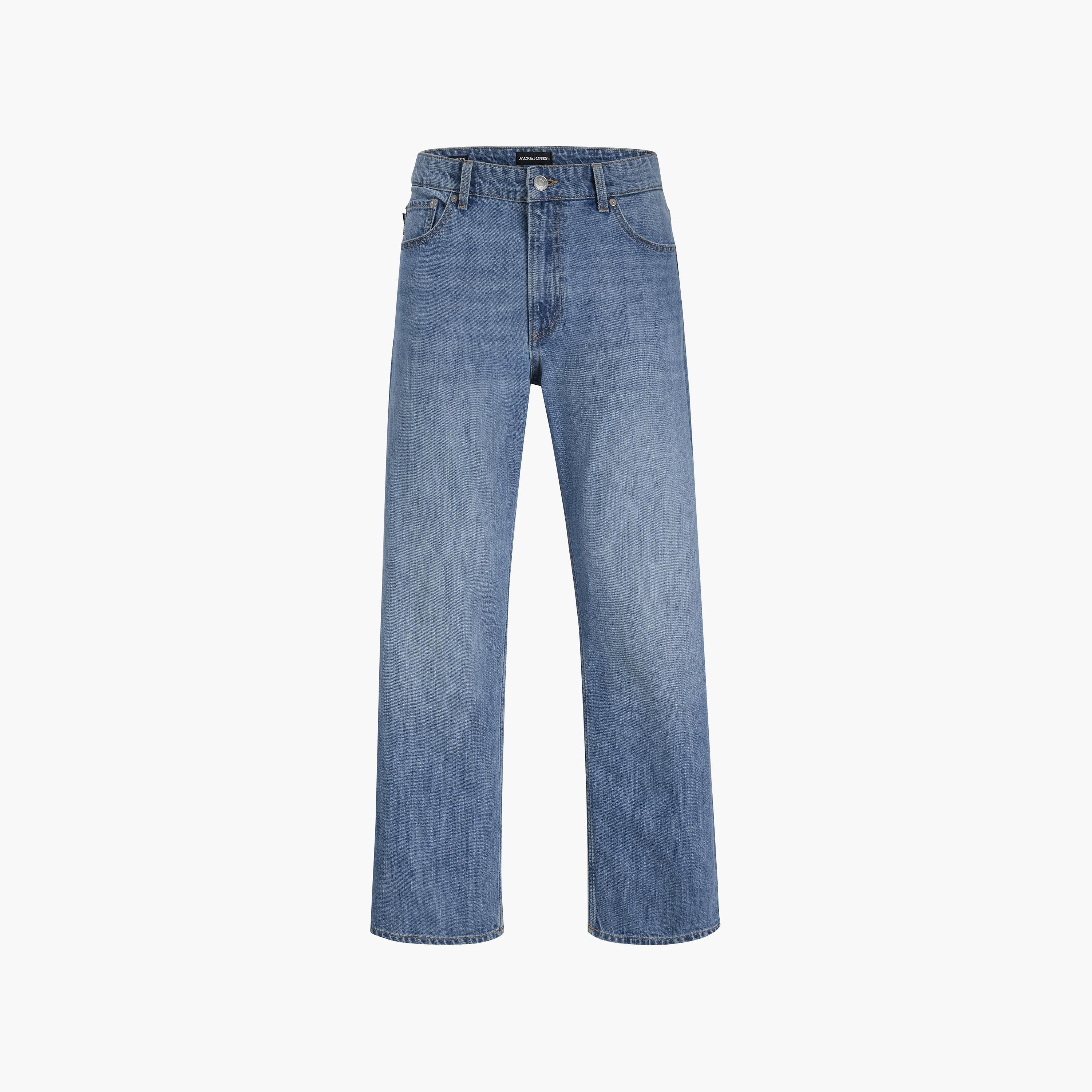 Jack & Jones Loose Fit Stone Wash High Rise Wide Leg Men's Jeans-men-clothing-jeans-image-5