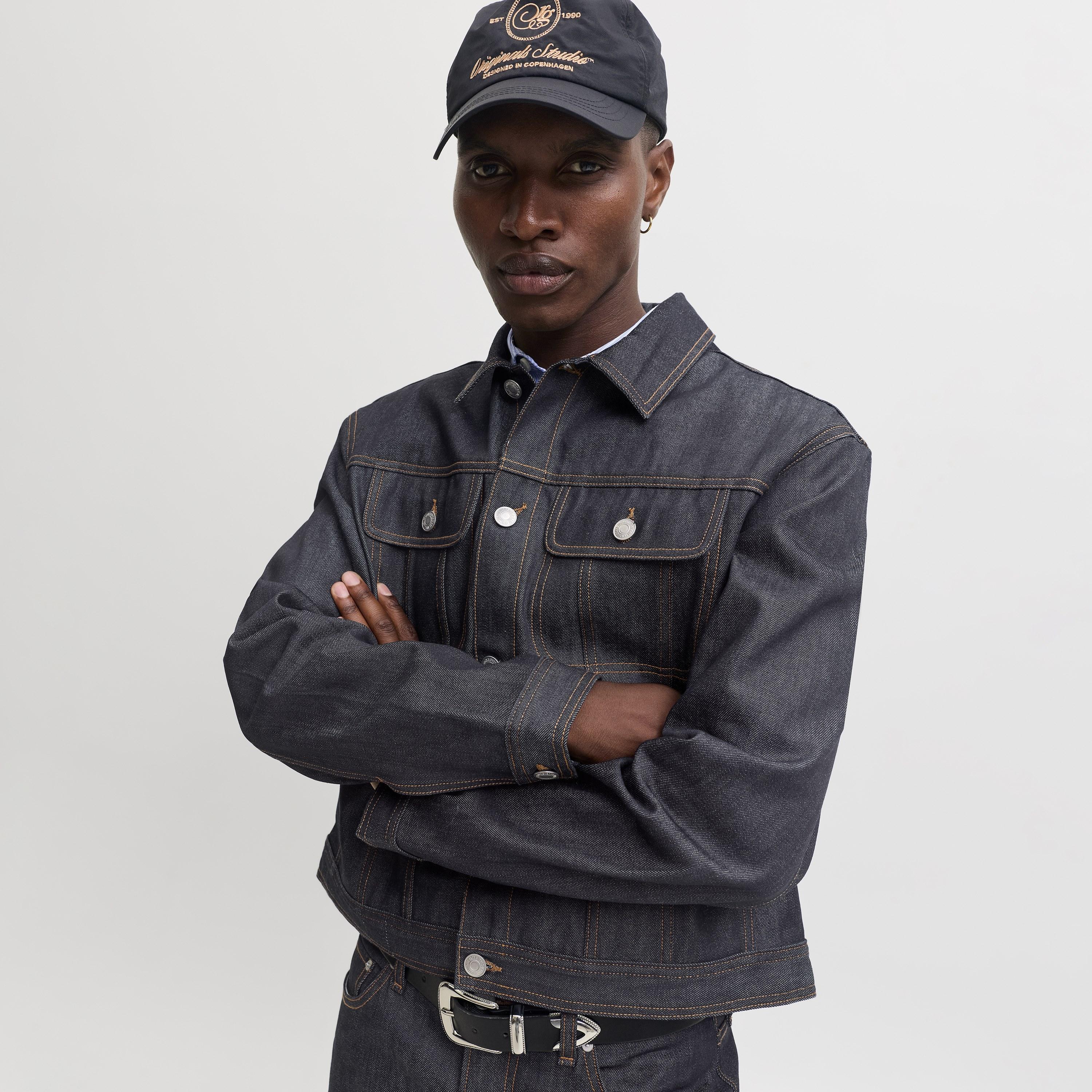 Jack & Jones Plain Spread Collar Long Sleeves Men's Denim Jacket-men-clothing-jacketsandblazers-jackets-image-3