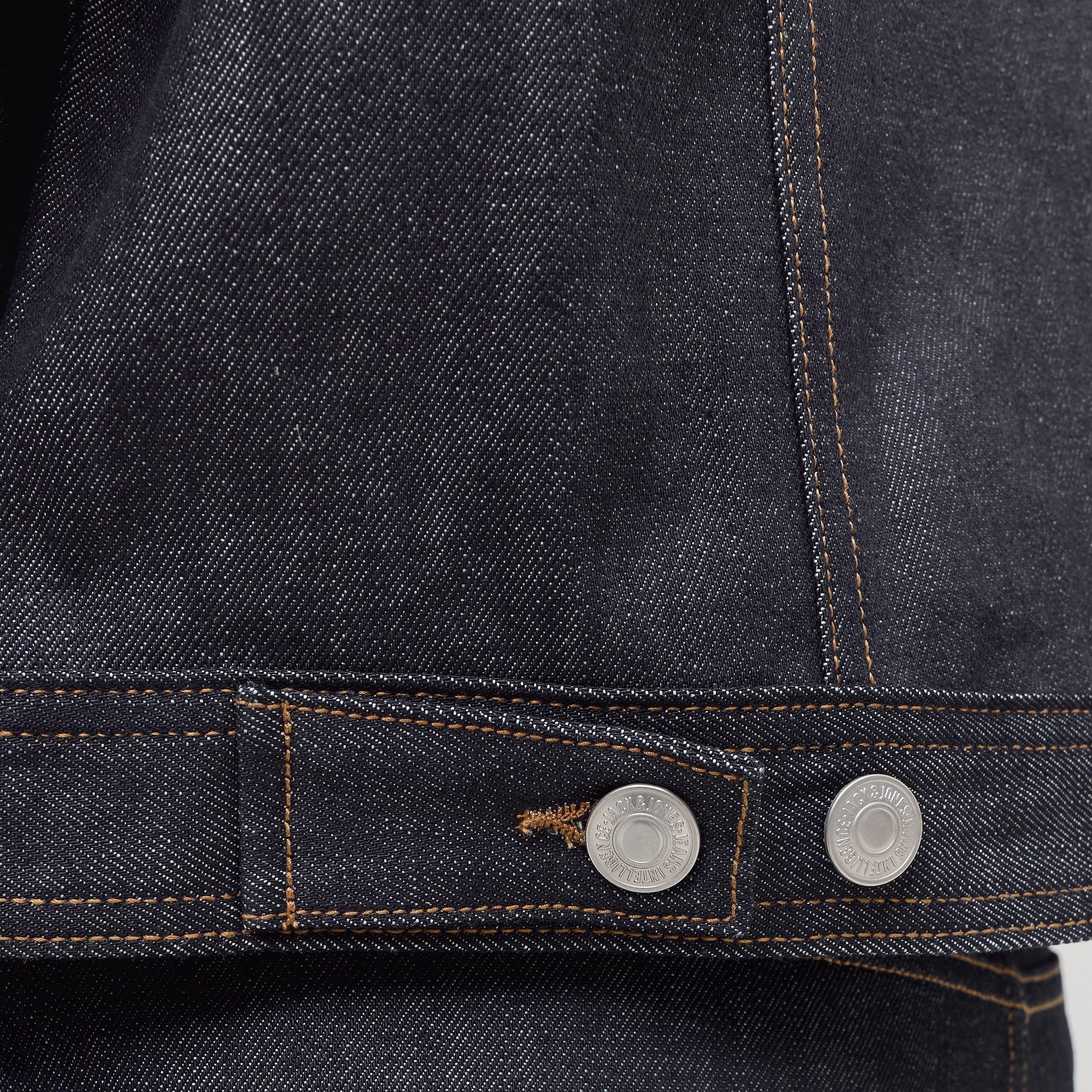 Jack & Jones Plain Spread Collar Long Sleeves Men's Denim Jacket-men-clothing-jacketsandblazers-jackets-image-5