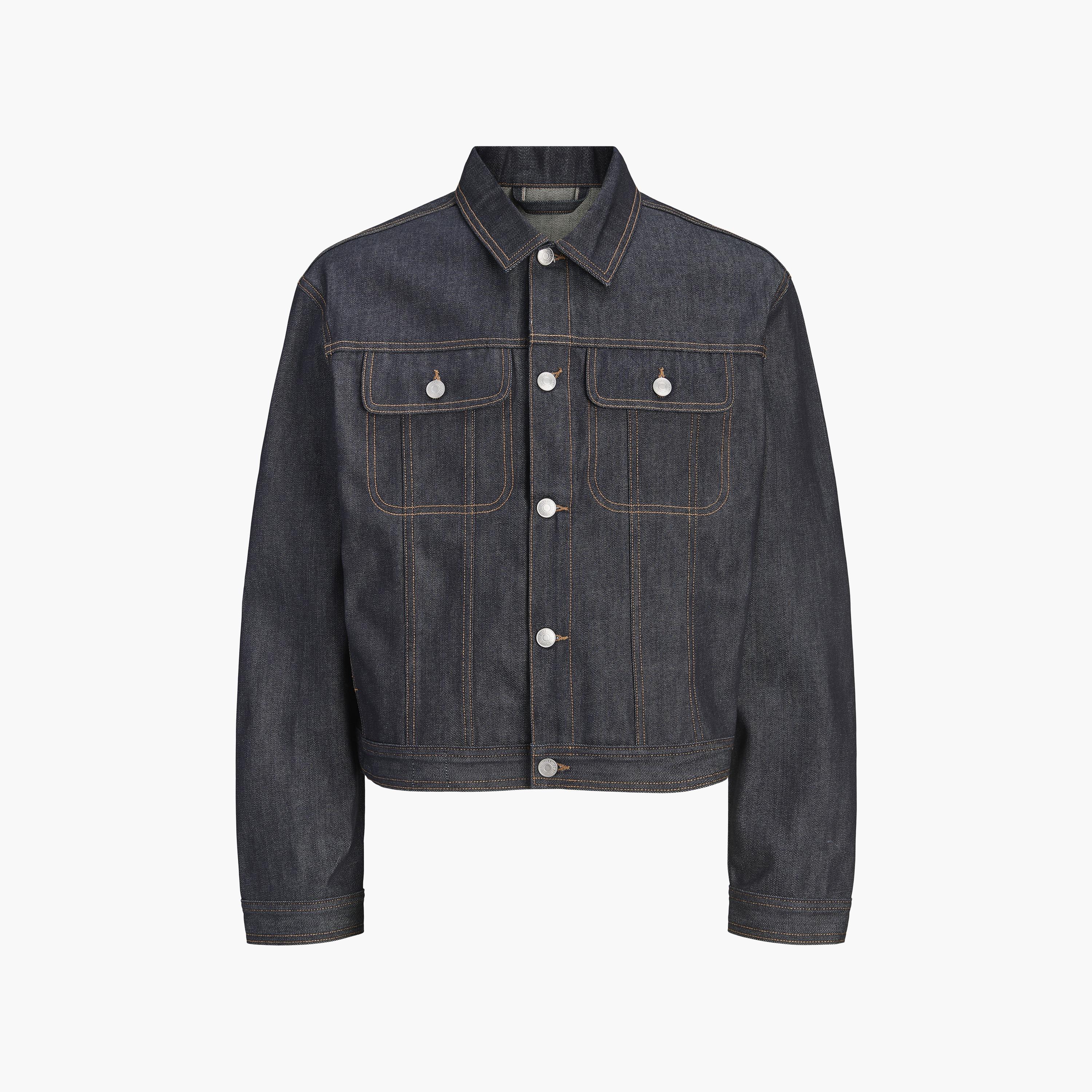 Jack & Jones Plain Spread Collar Long Sleeves Men's Denim Jacket-men-clothing-jacketsandblazers-jackets-image-7