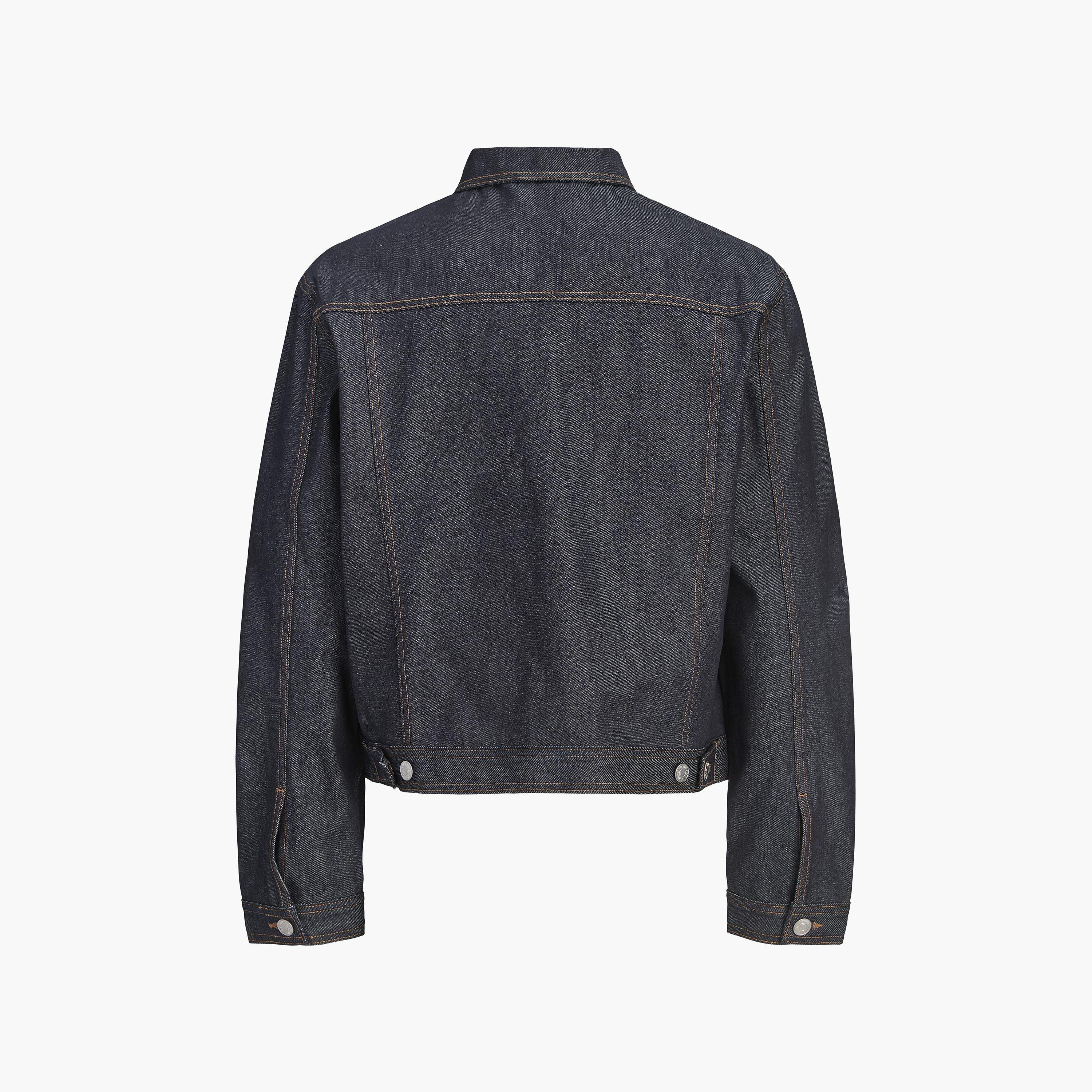 Jack & Jones Plain Spread Collar Long Sleeves Men's Denim Jacket-men-clothing-jacketsandblazers-jackets-image-8