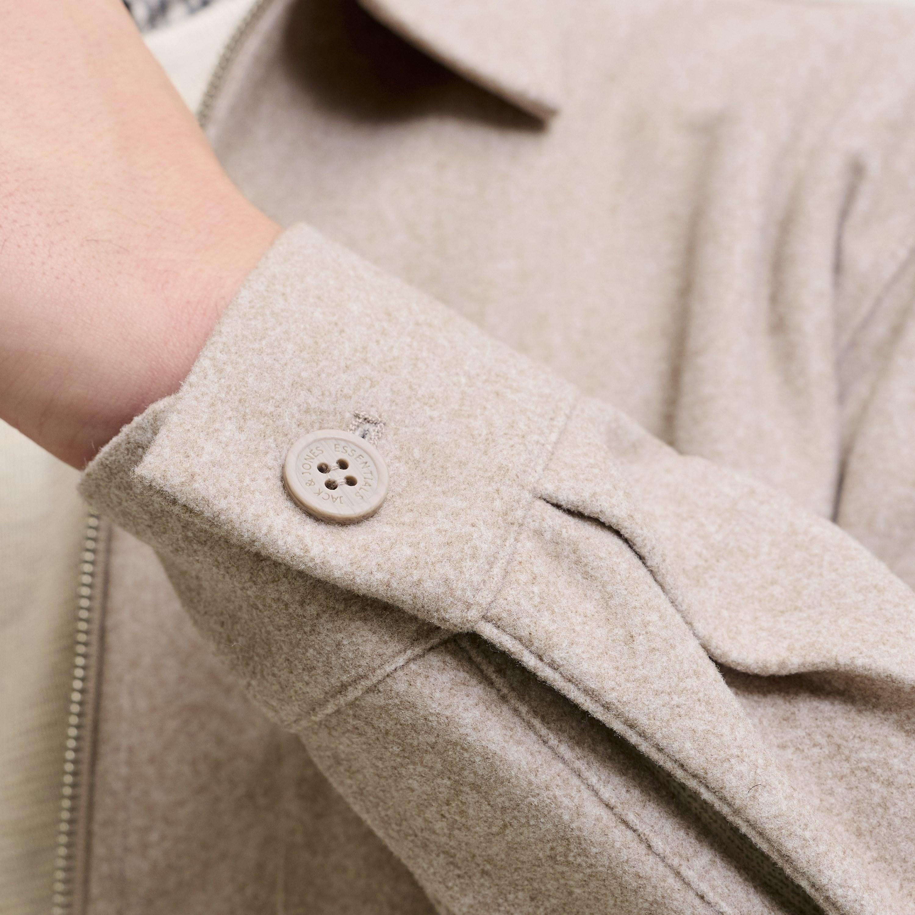 Jack & Jones Relaxed Fit Plain Collared Long Sleeves Men's Shacket-men-clothing-shirts-image-5