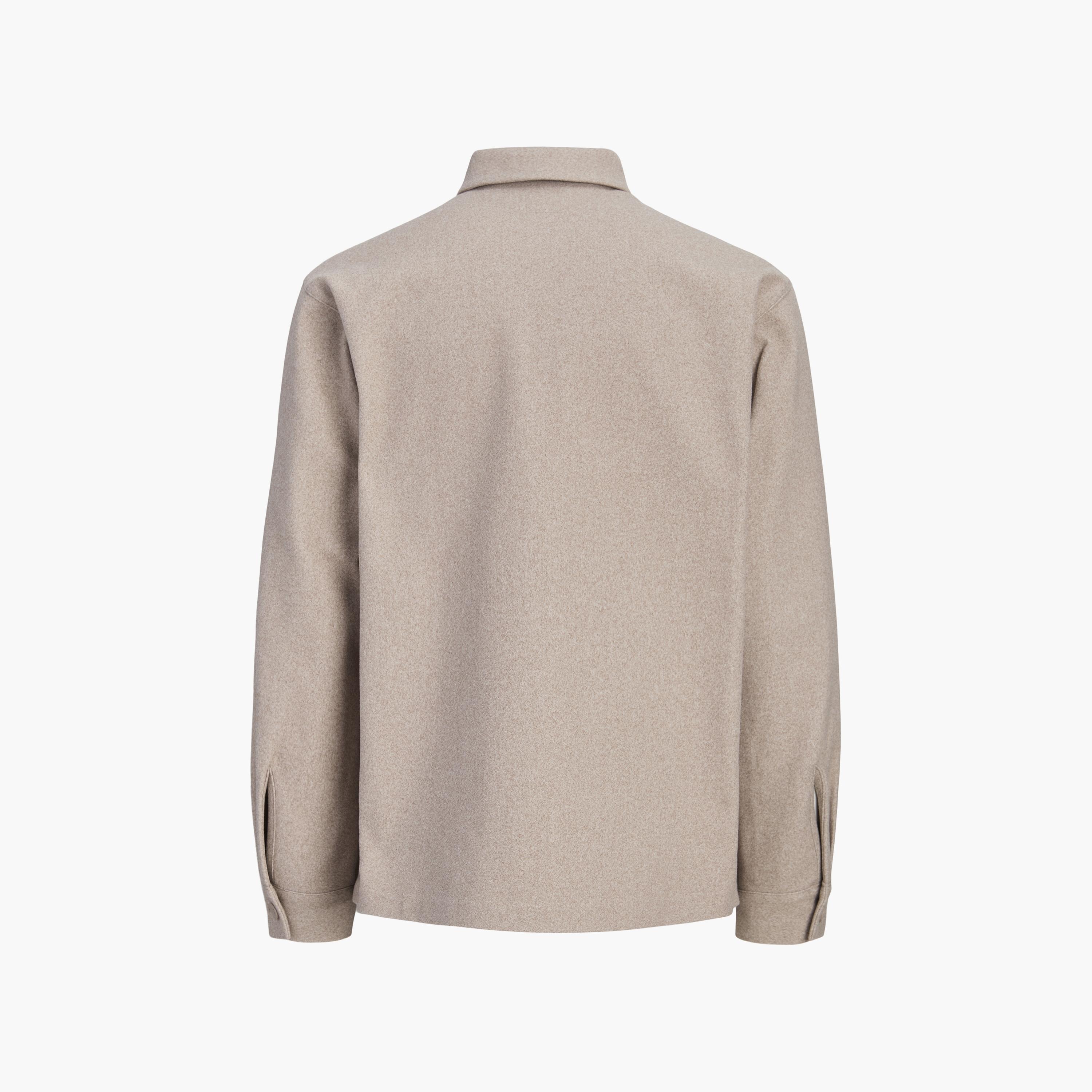 Jack & Jones Relaxed Fit Plain Collared Long Sleeves Men's Shacket-men-clothing-shirts-image-8
