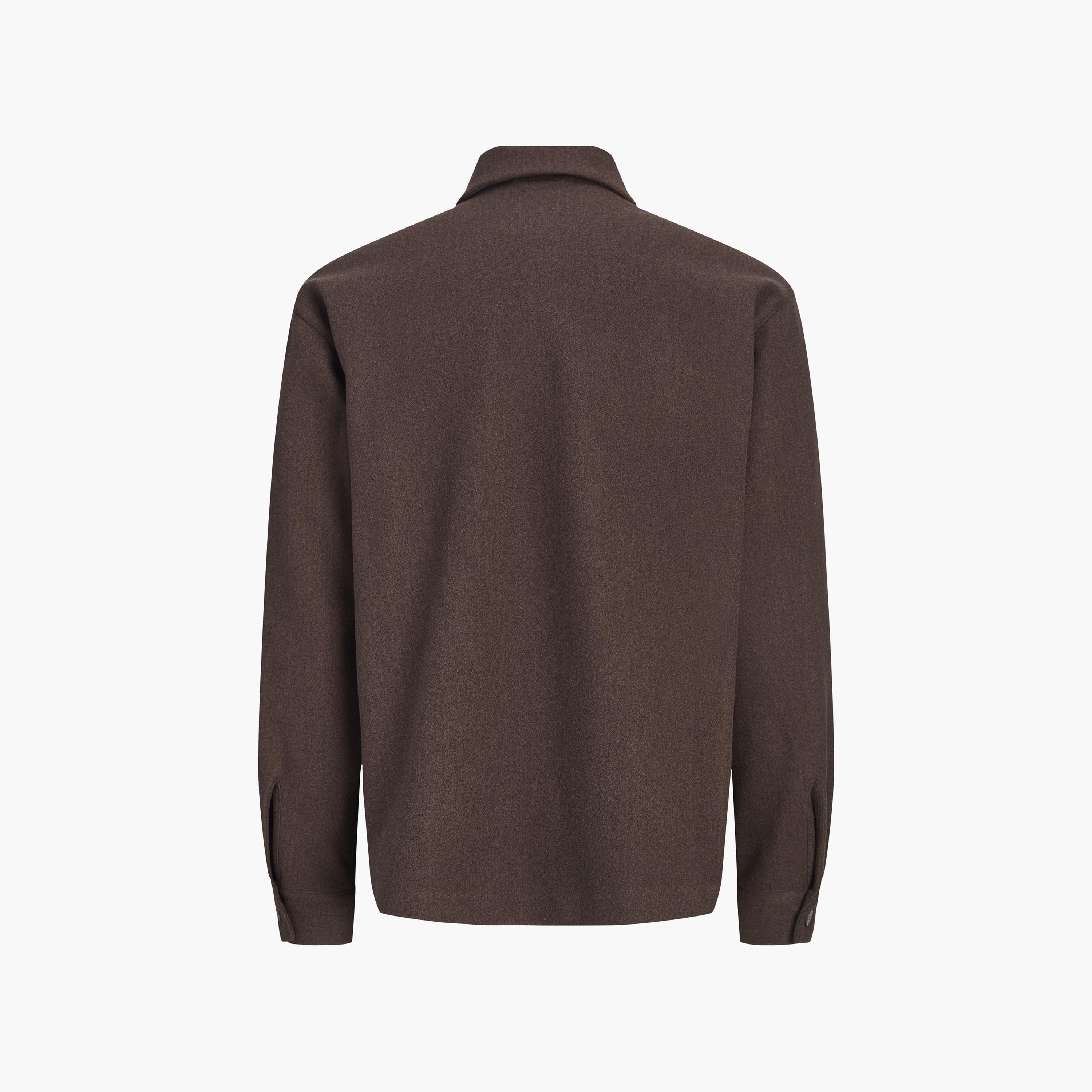 Jack & Jones Relaxed Fit Plain Collared Long Sleeves Men's Shacket-men-clothing-shirts-image-8