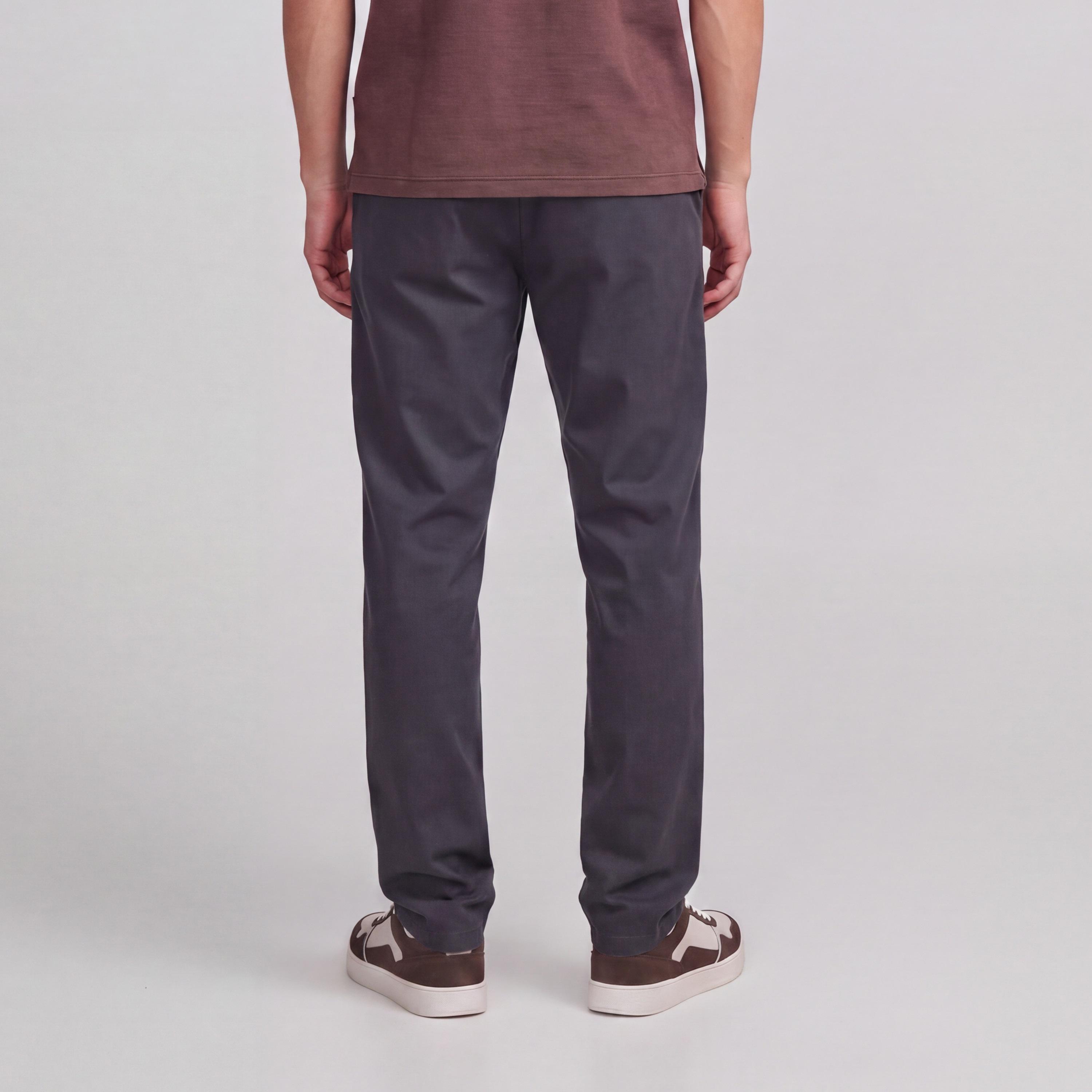 Jack & Jones Plain Mid Rise Drawstring and Button Closure Men's Joggers-men-clothing-joggers-image-6