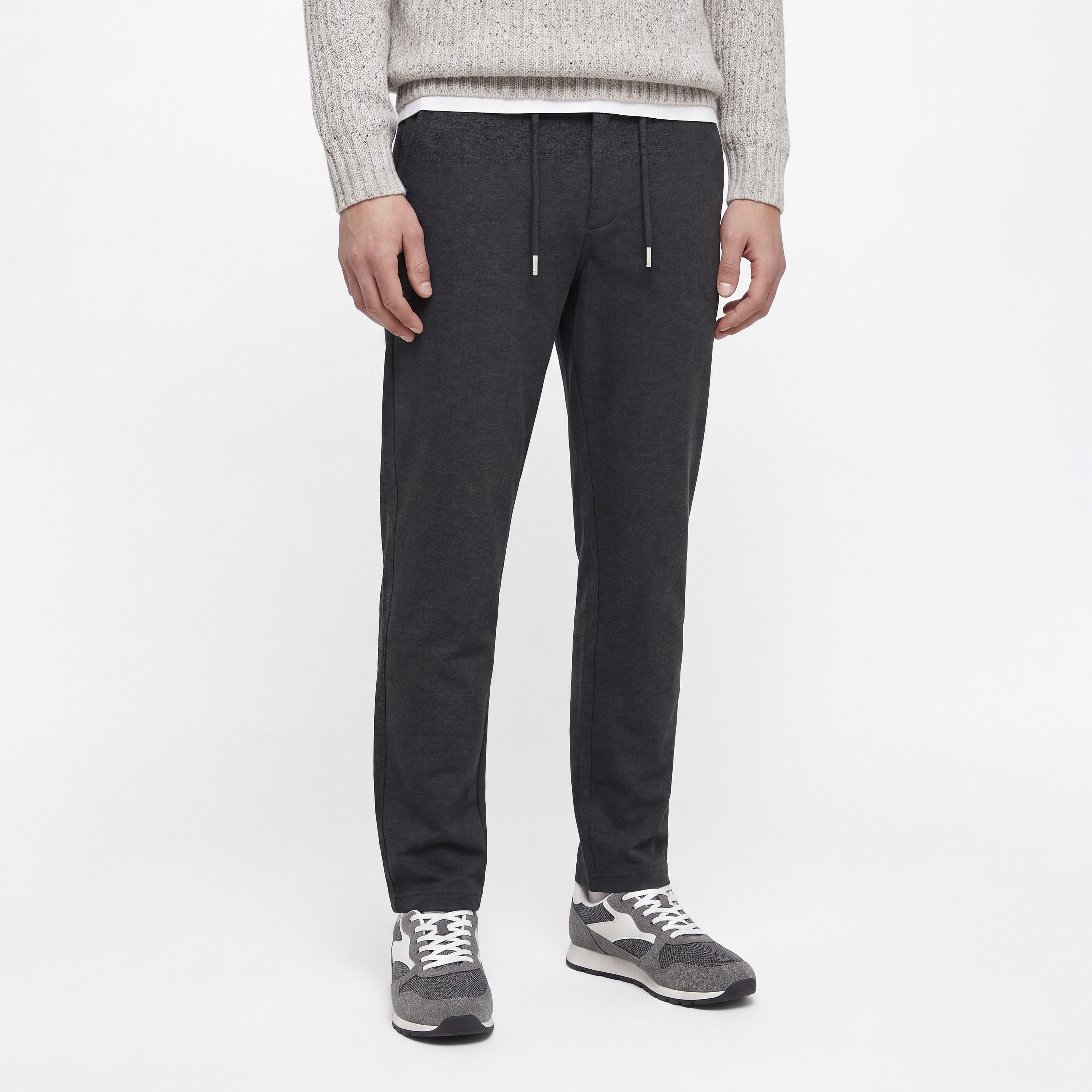 Jack & Jones Plain Mid Rise Drawstring and Button Closure Men's Joggers-men-clothing-joggers-image-24