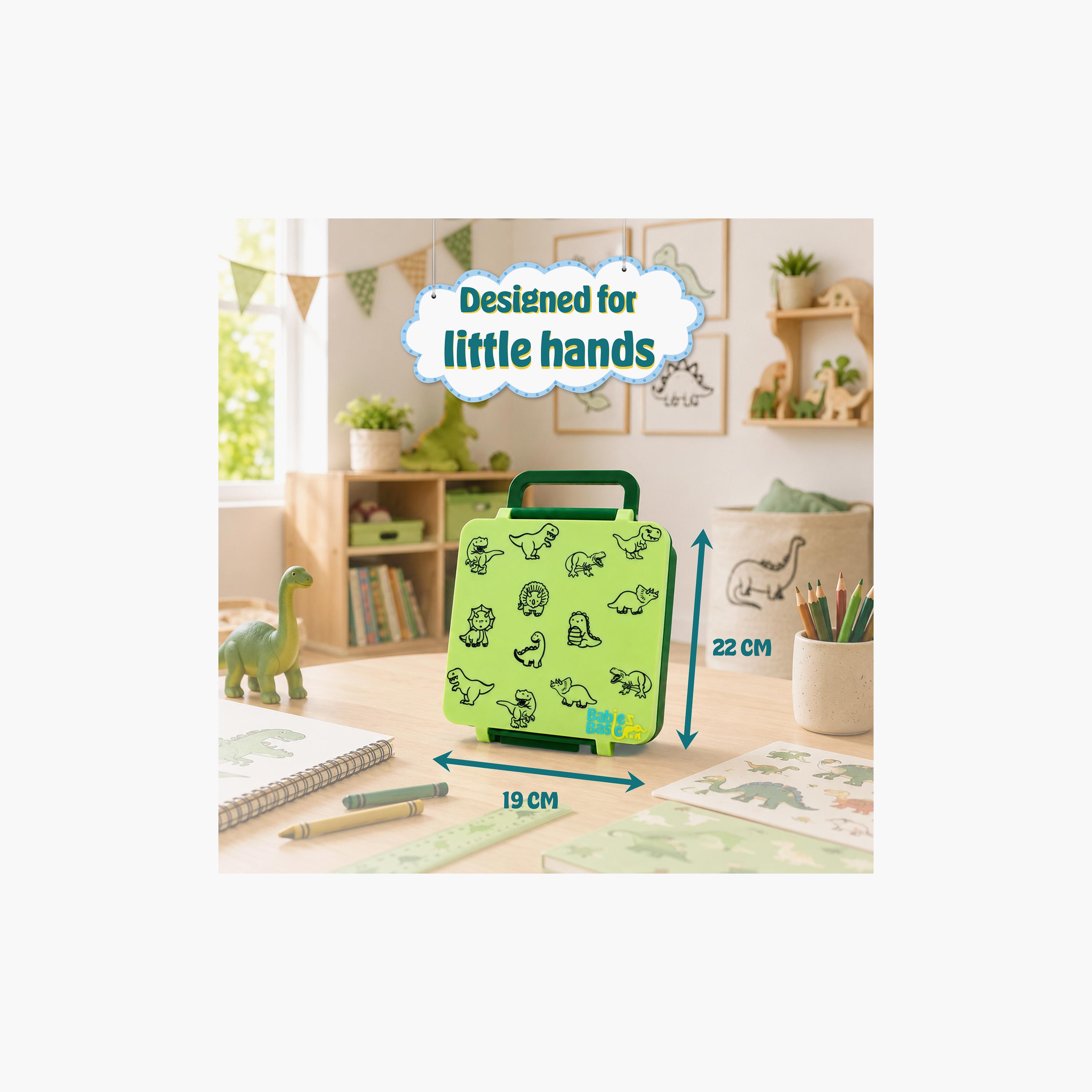 Babies Basic Dinosaur 4-Piece Insulated Bento Lunch Box Set with Snack Box & Water Bottle - 350 ml-school-lunchessentials-sets-image-9