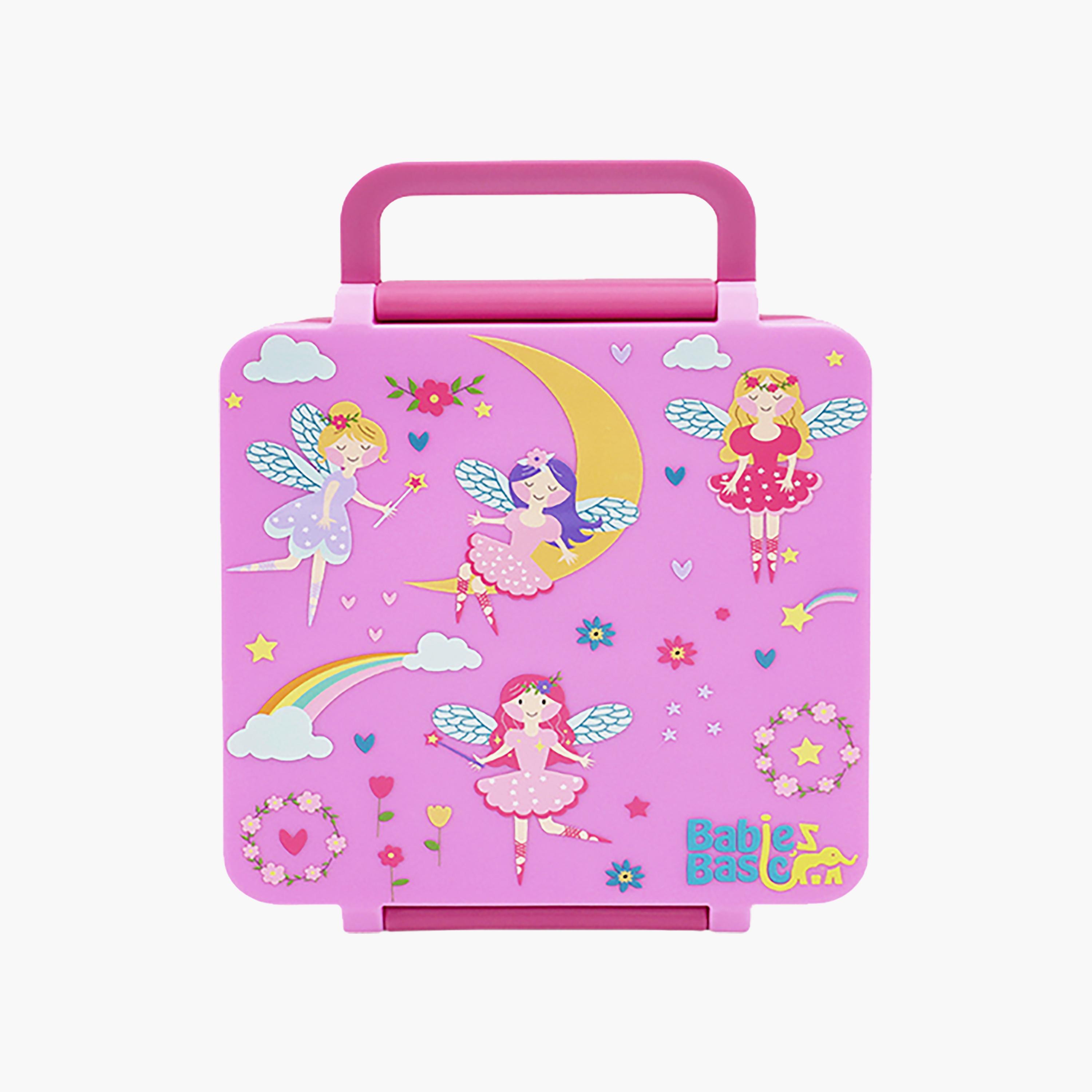 Babies Basic Princess 4-Piece Insulated Bento Lunch Box Set with Snack Box & Water Bottle - 350 ml-school-lunchessentials-sets-image-5