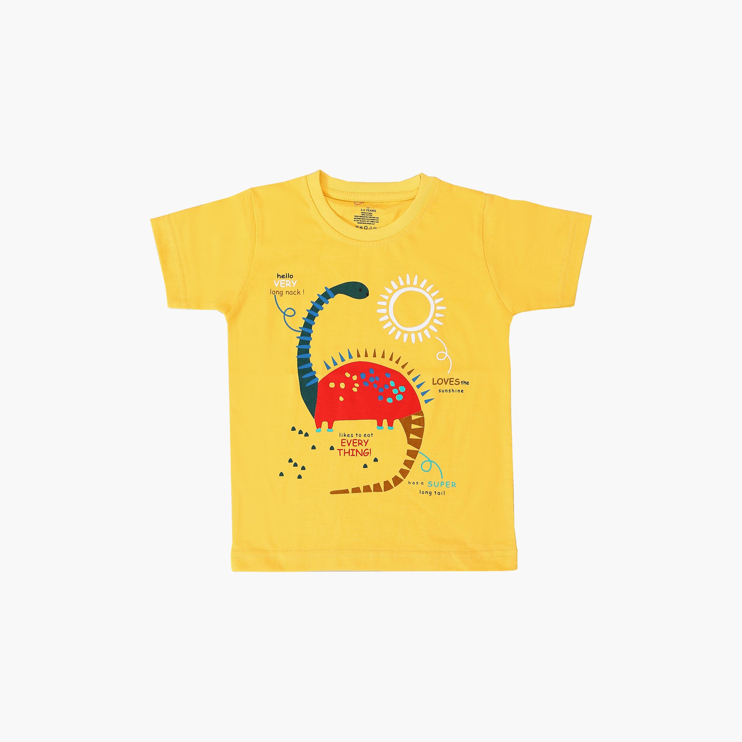 Babyqlo Cute Dino Printed T-Shirt-boys-clothing-tshirtsandpolos-image-1
