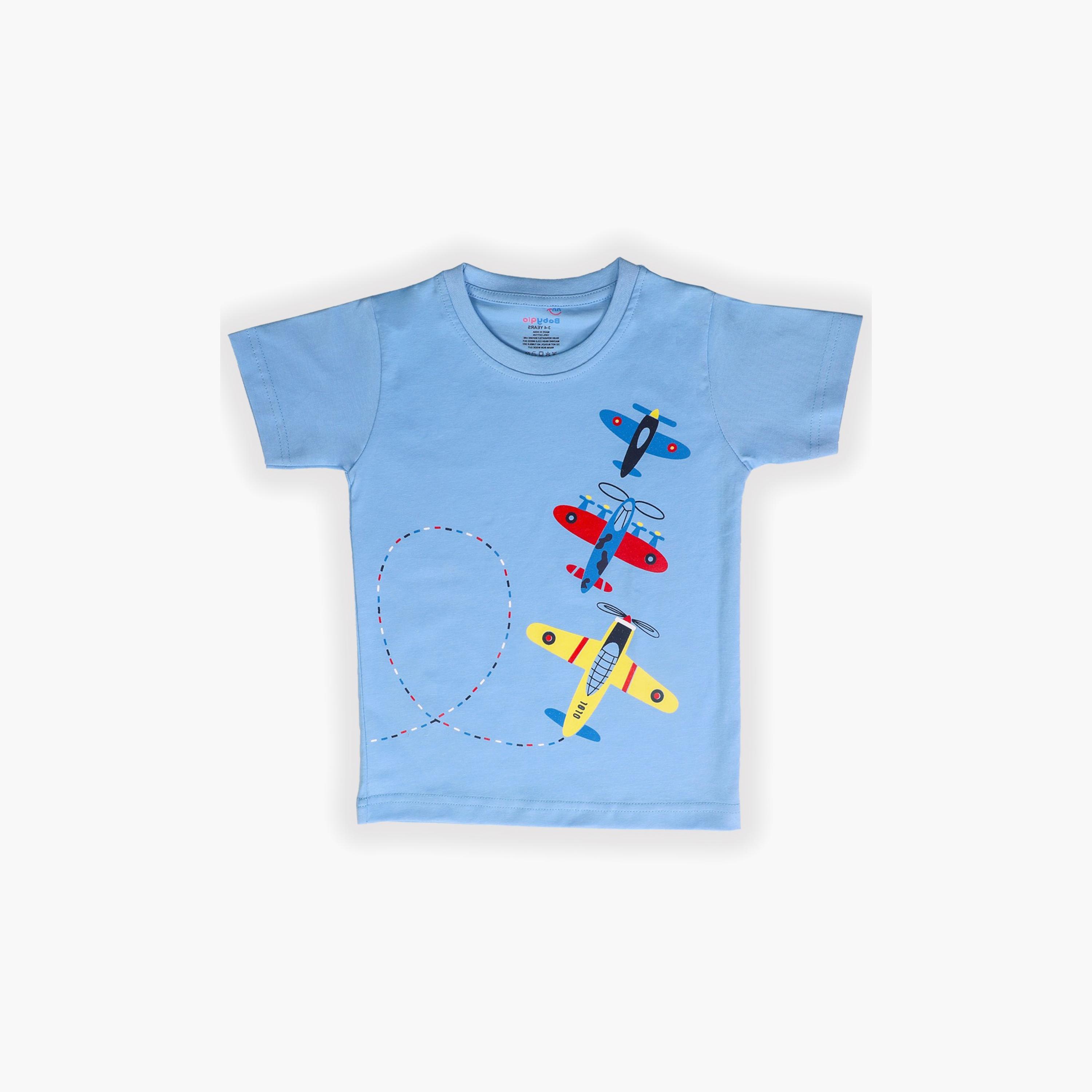 Babyqlo Plane Printed T-Shirt-boys-clothing-tshirtsandpolos-image-1