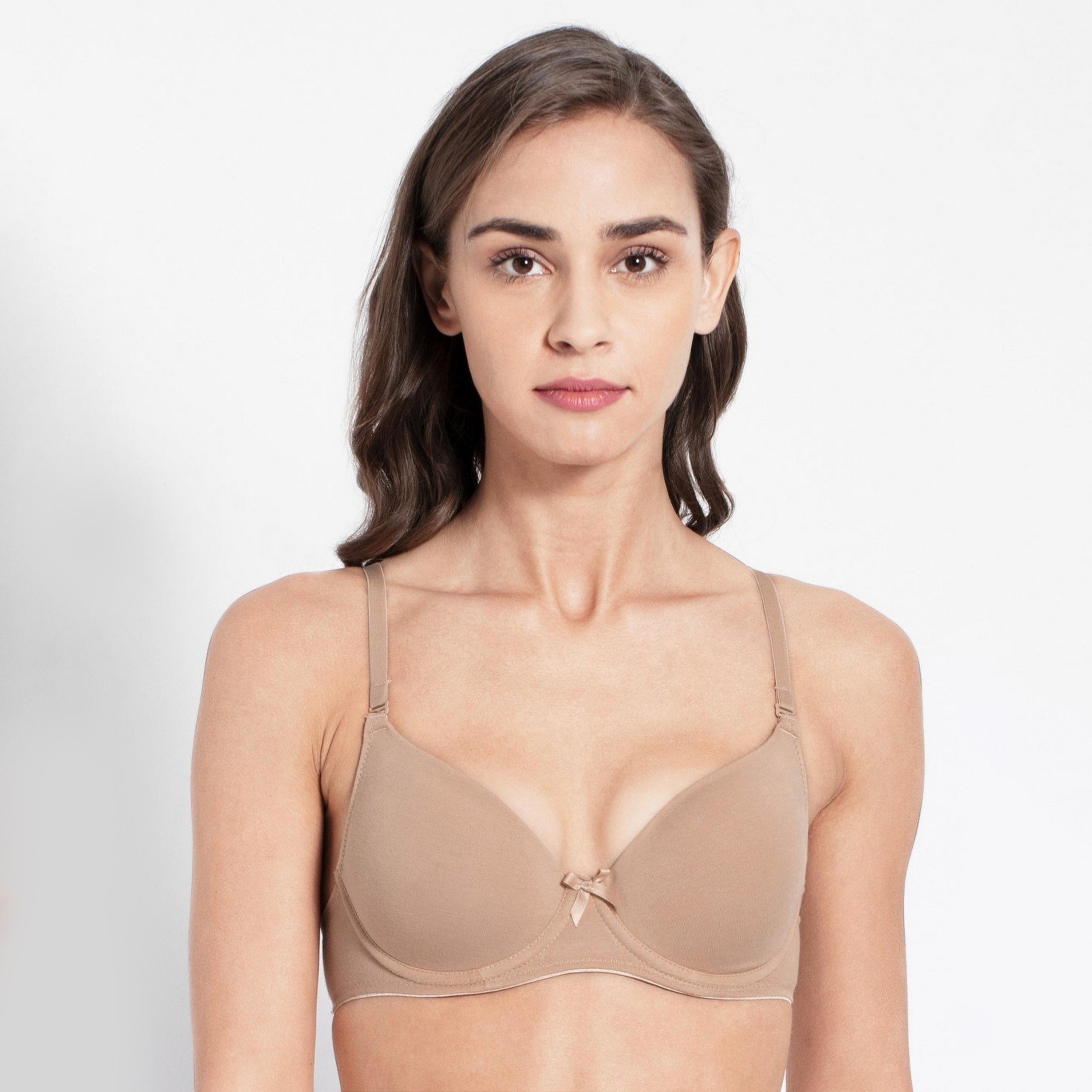 حمالة صدر تيشيرت نسائية سادة مبطنة بسلك من جوكي-women-clothing-lingerie-bras-image-1