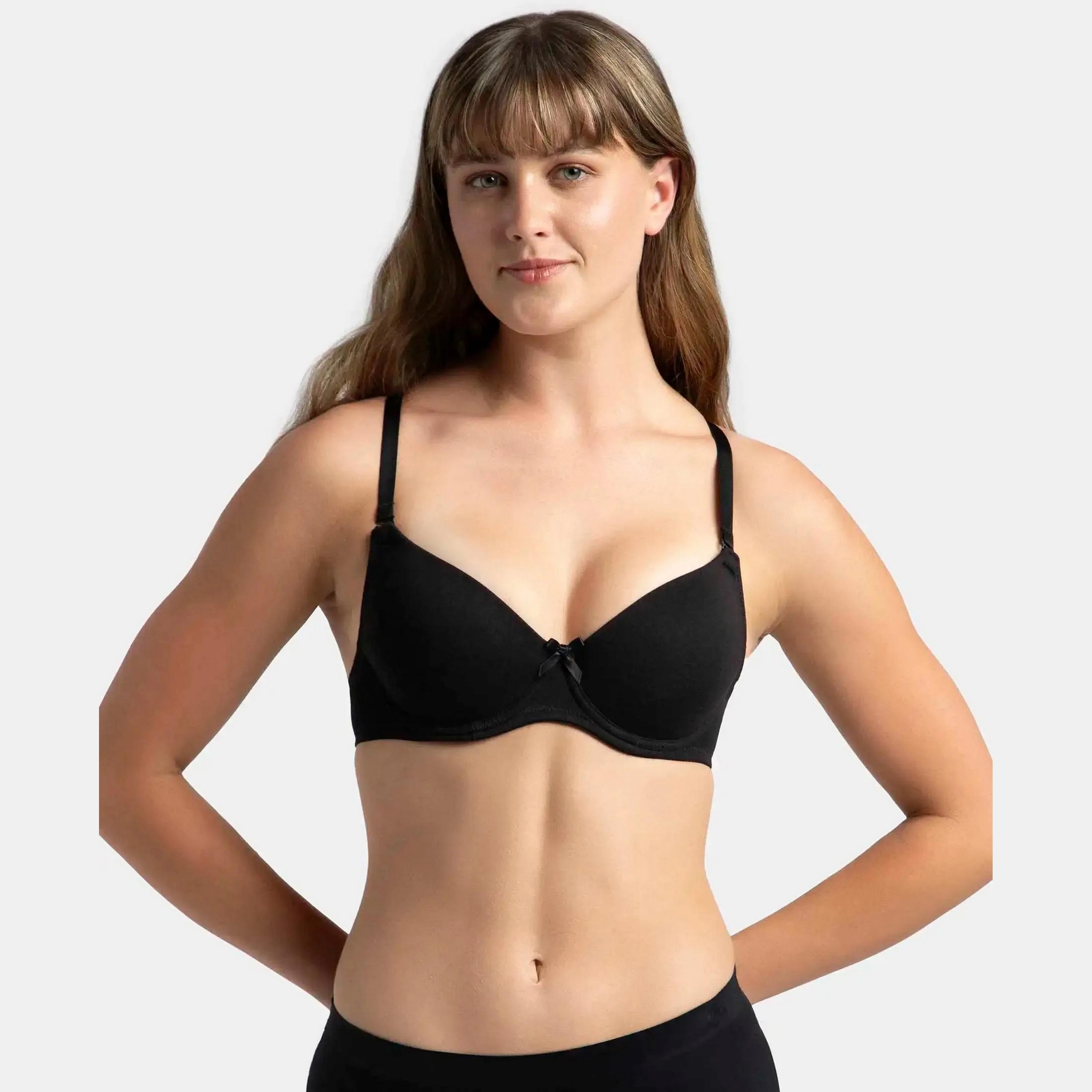 حمالة صدر تيشيرت نسائية سادة مبطنة بسلك من جوكي-women-clothing-lingerie-bras-image-7