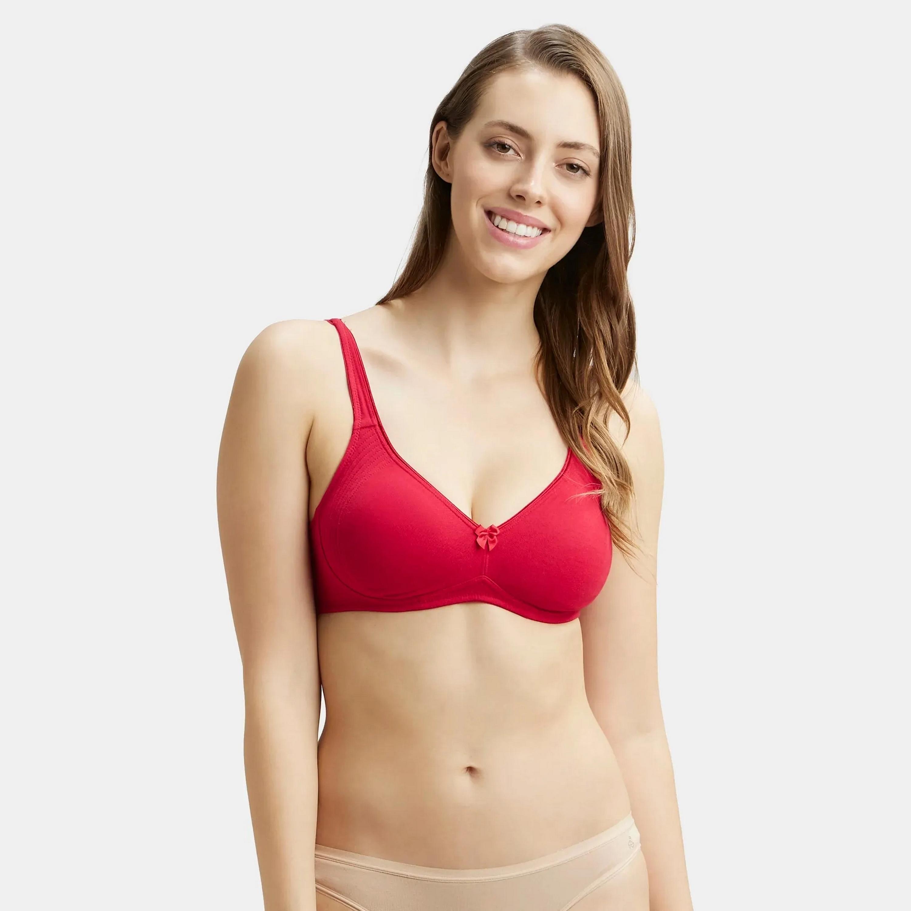 Jockey Plain Padded Non-Wired Women's T-Shirt Bra-women-clothing-lingerie-bras-image-1