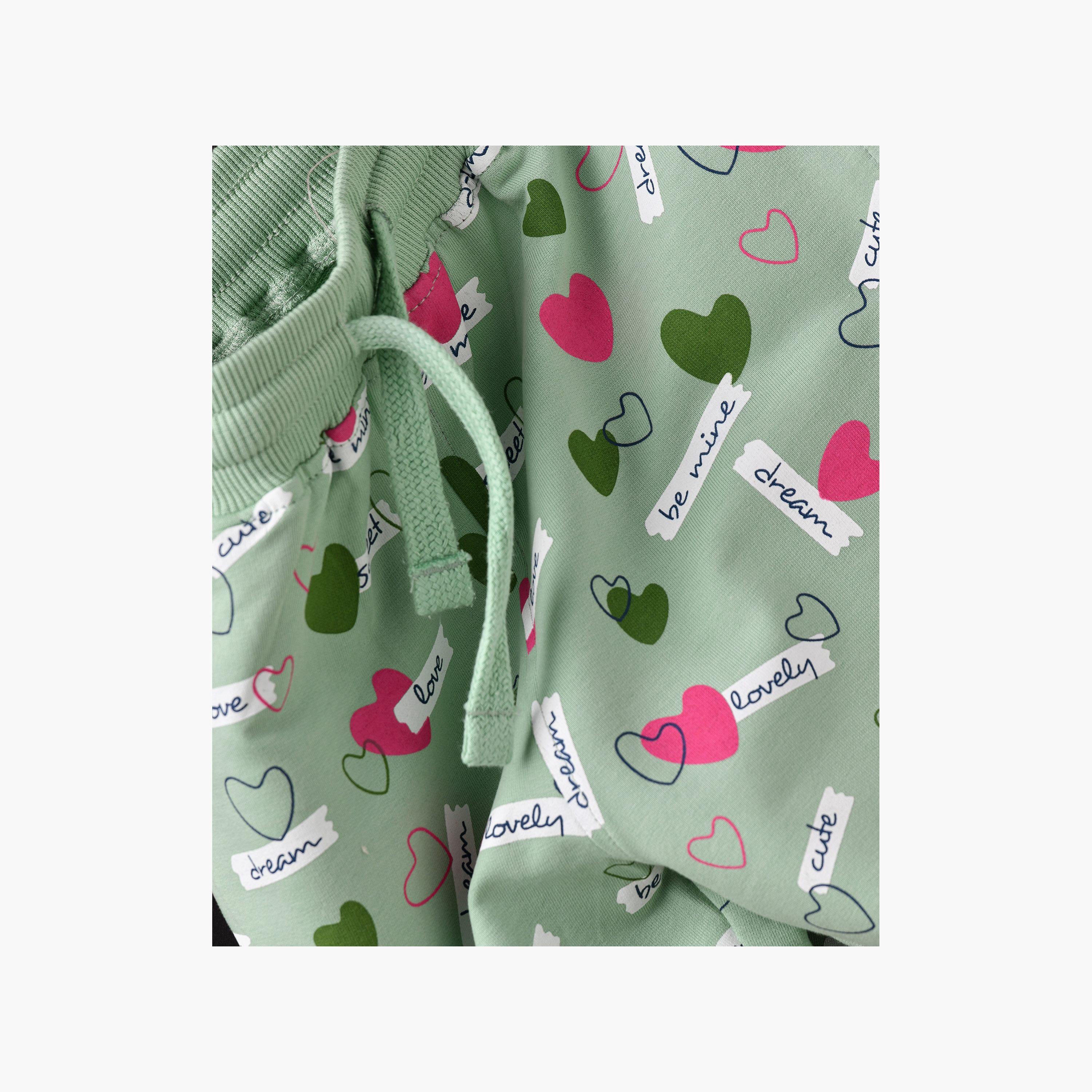 Babyqlo Love Heart Printed Elasticated Shorts-baby-girls-clothing-bottoms-shorts-image-4