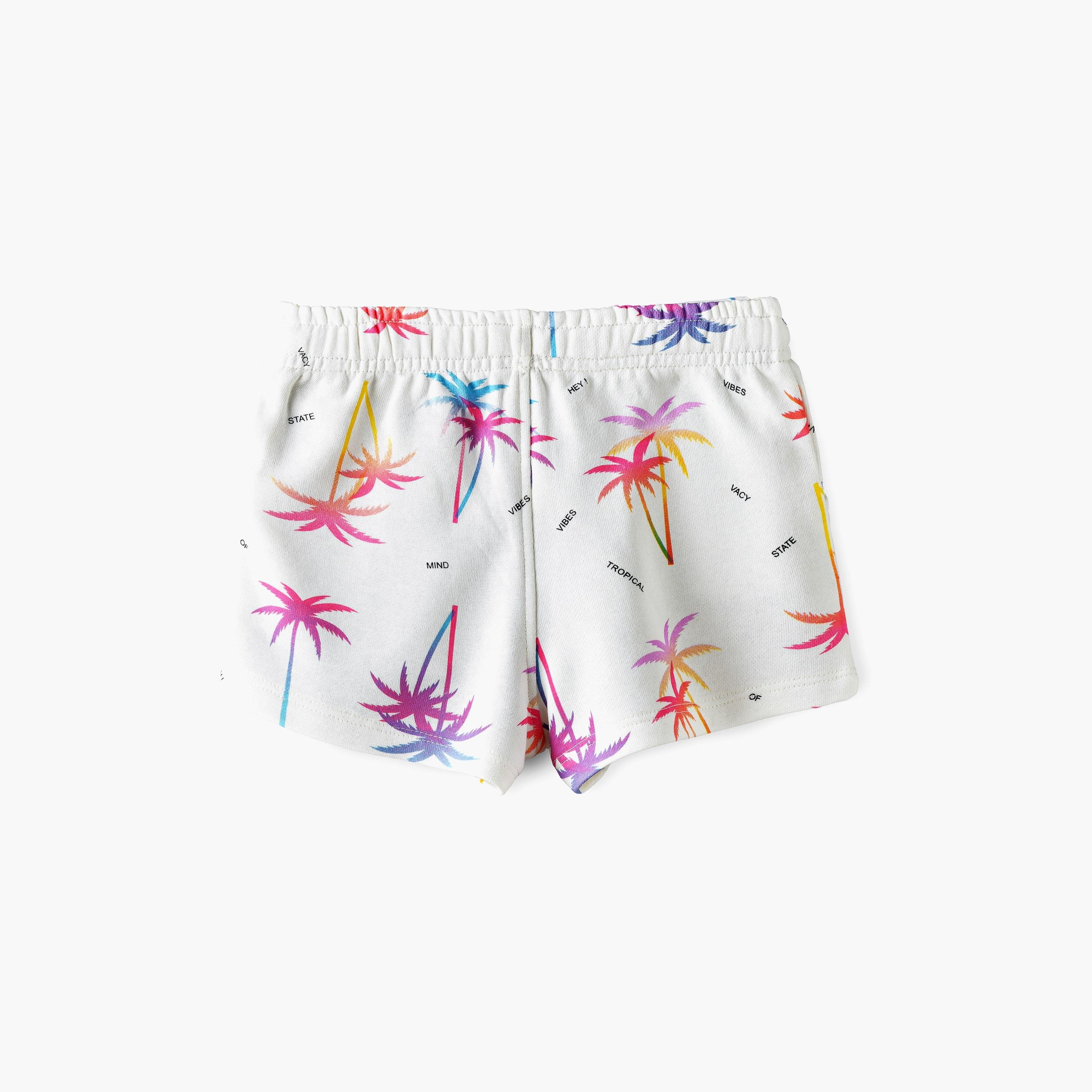 Babyqlo Tropical Paradise Printed Elasticated Shorts-baby-girls-clothing-bottoms-shorts-image-2