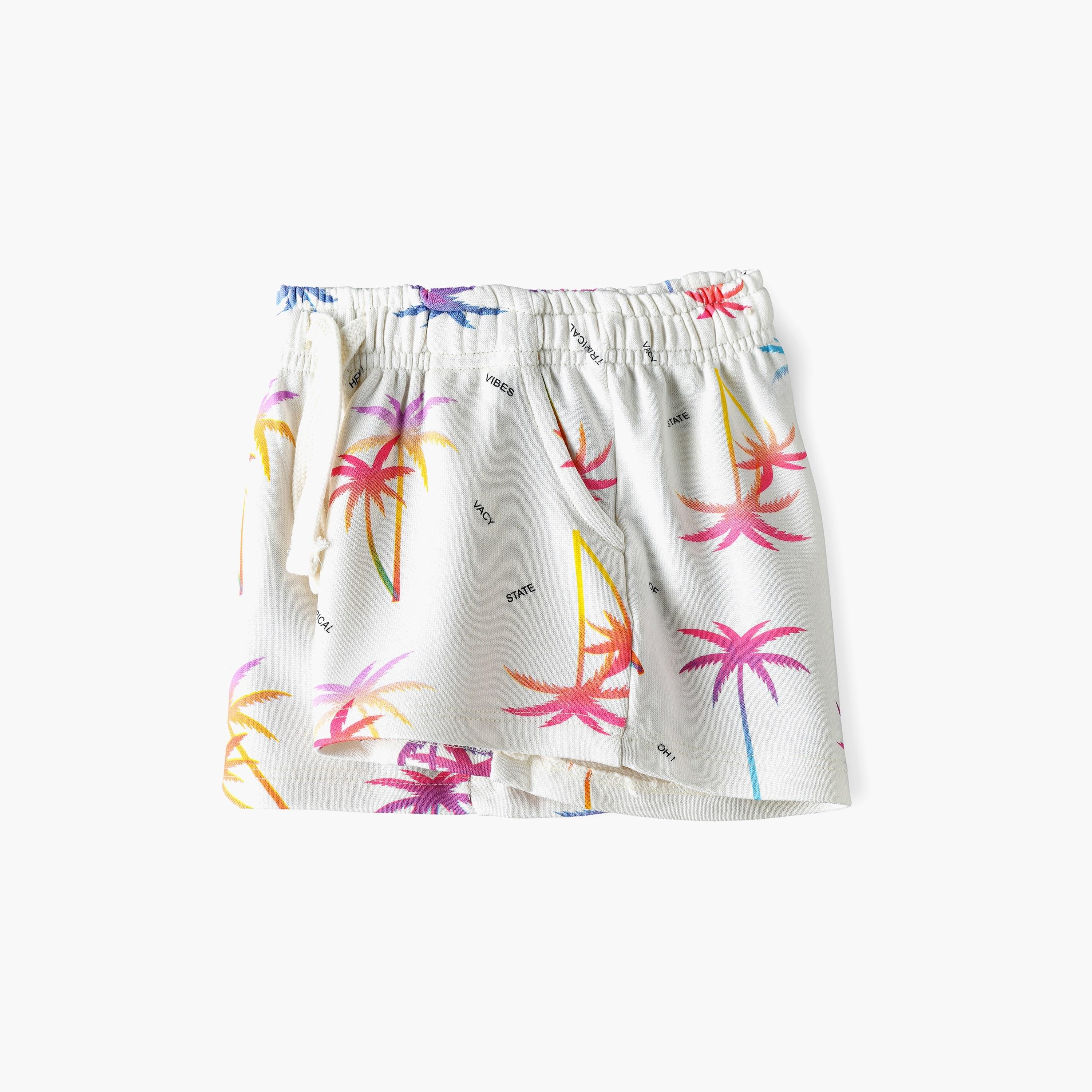 Babyqlo Tropical Paradise Printed Elasticated Shorts-baby-girls-clothing-bottoms-shorts-image-3