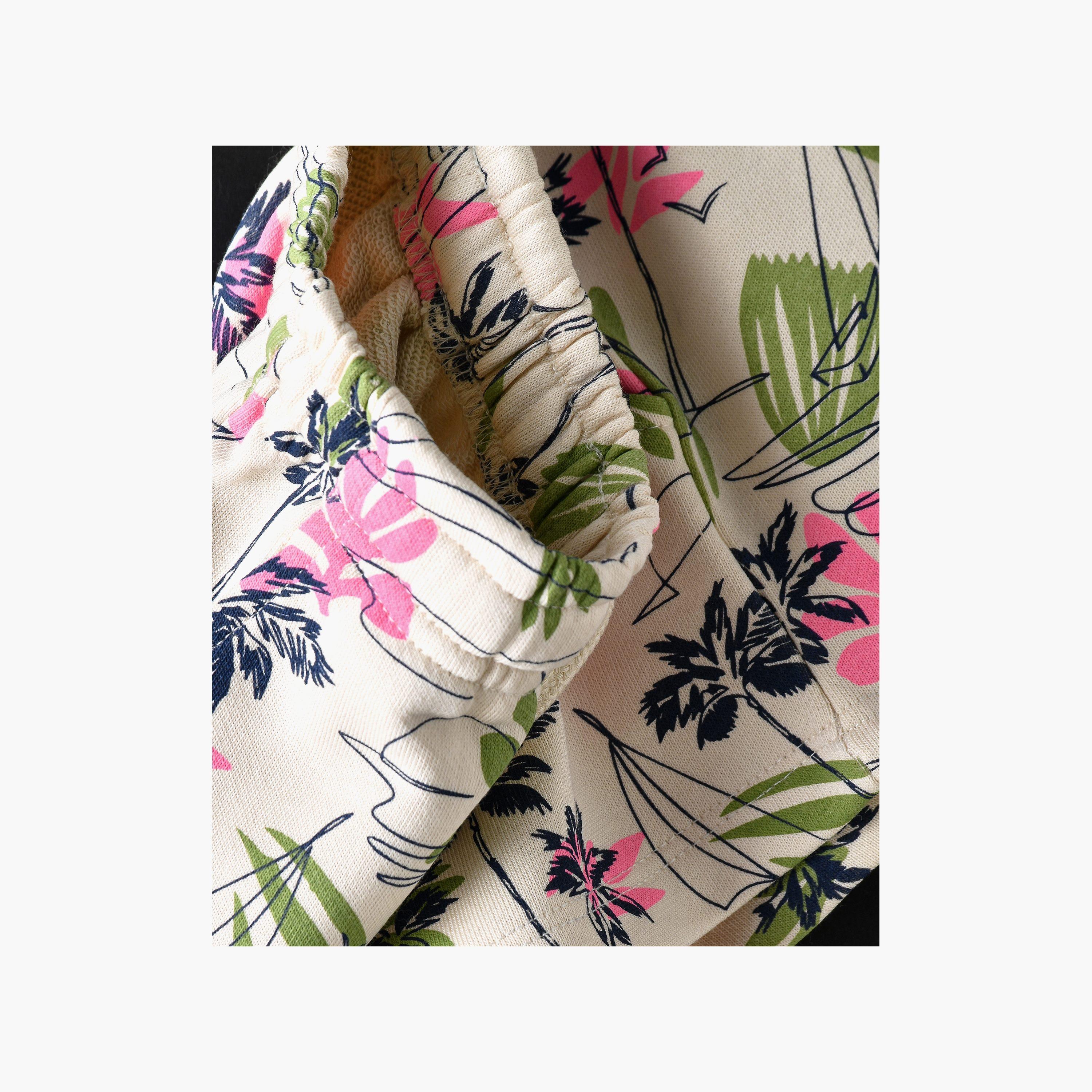 Babyqlo Floral Printed Elasticated Shorts-baby-girls-clothing-bottoms-shorts-image-4
