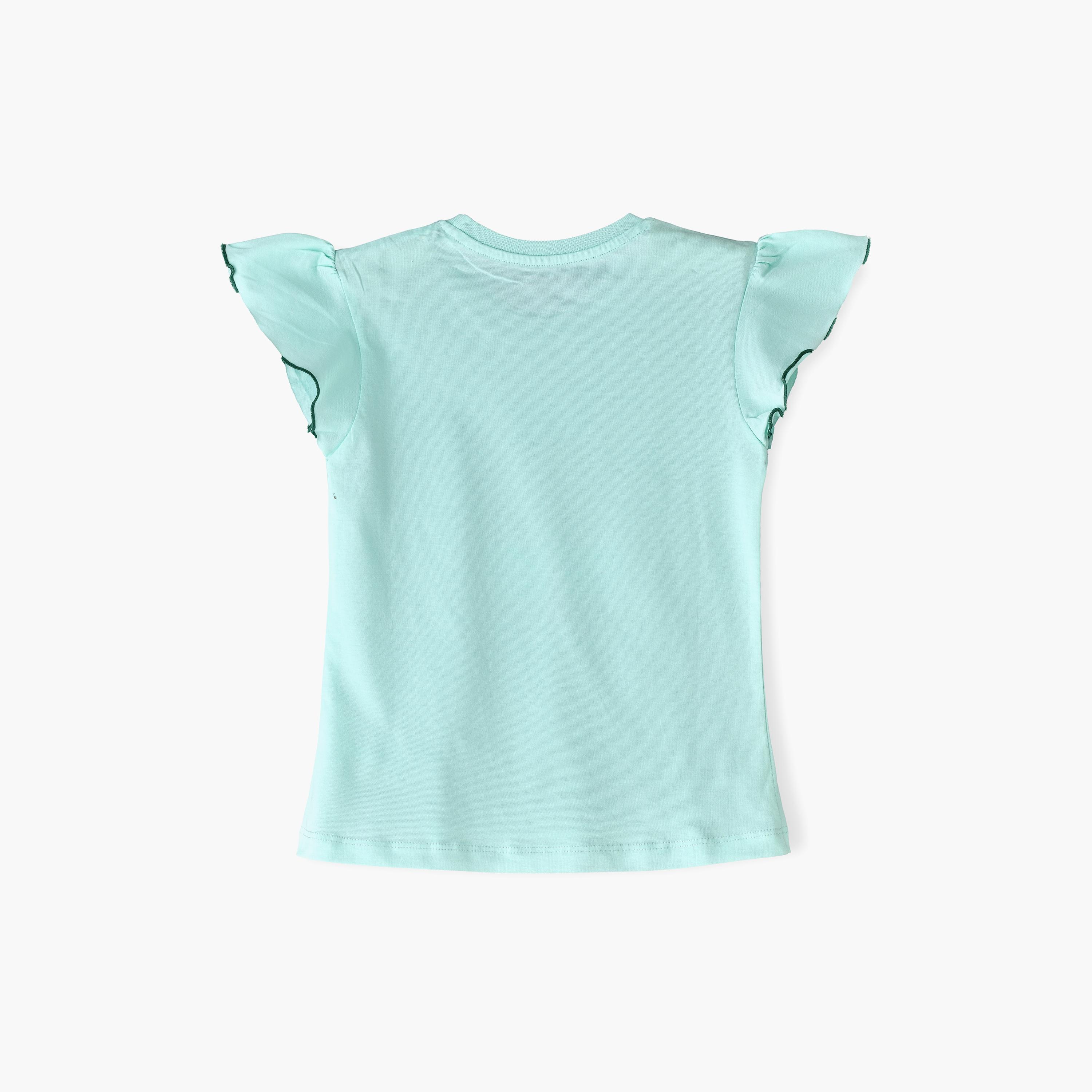 Babyqlo Printed Cap Sleeves T-Shirt-girls-clothing-tshirts-image-2