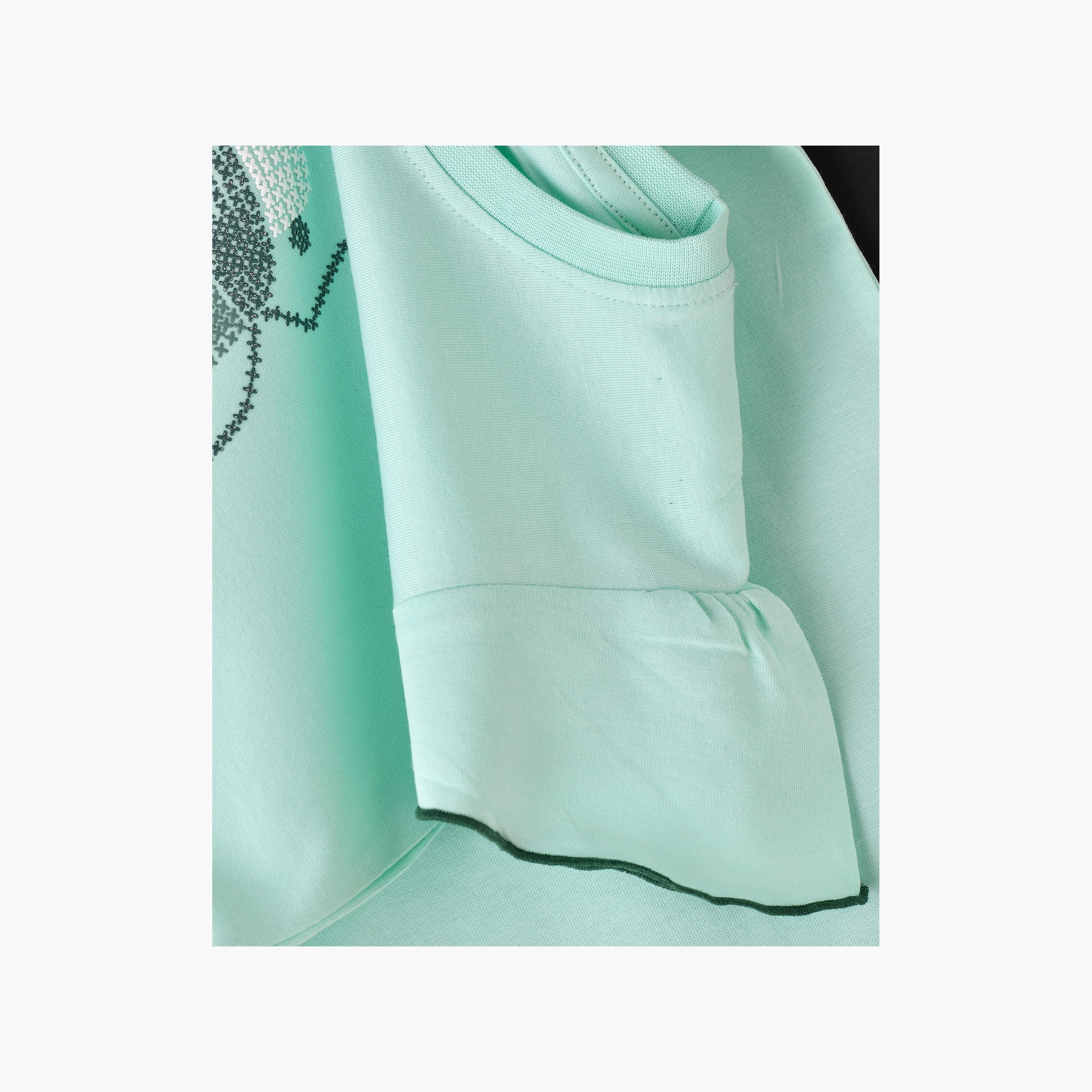 Babyqlo Printed Cap Sleeves T-Shirt-girls-clothing-tshirts-image-3