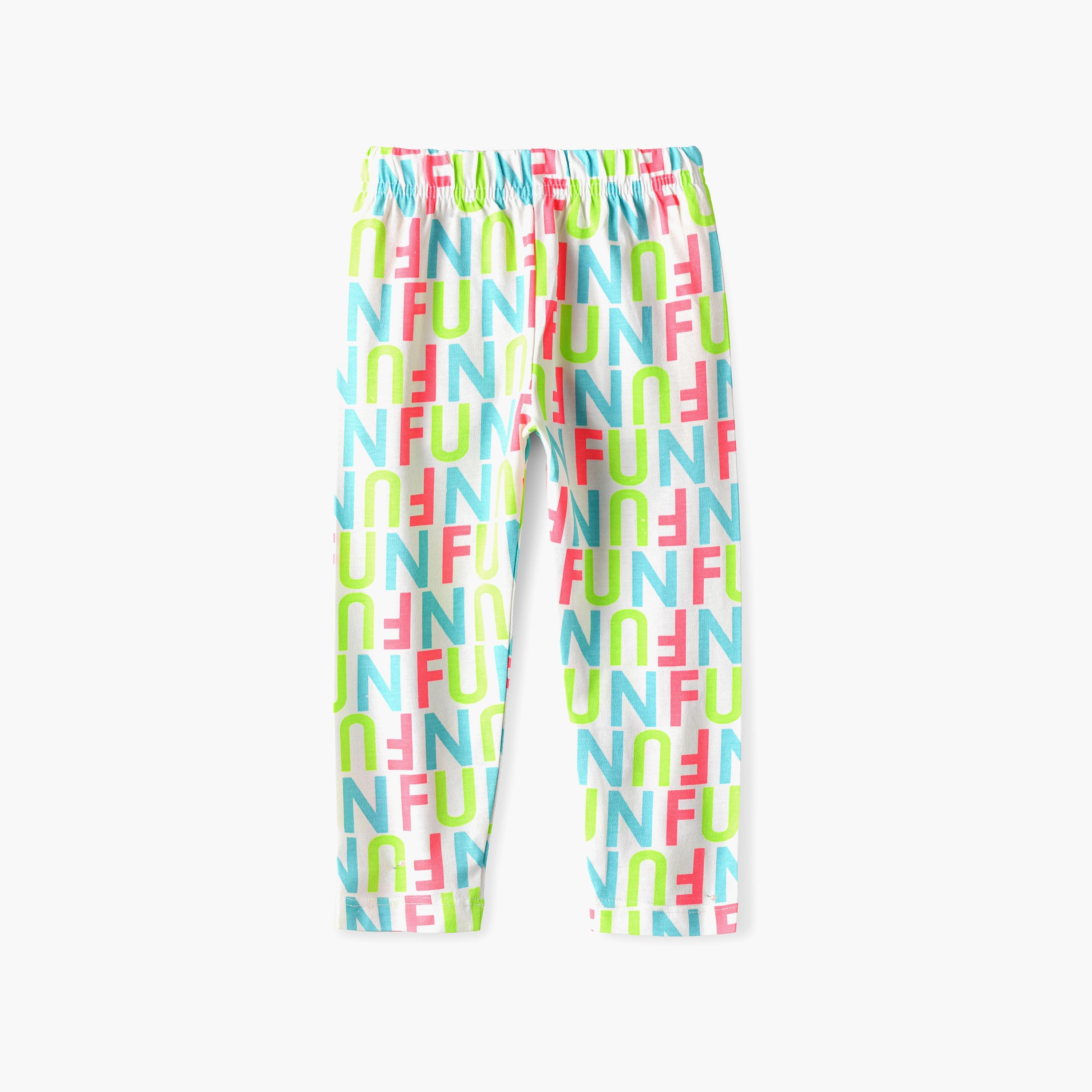Babyqlo Printed Elasticated Leggings-baby-girls-clothing-bottoms-leggings-image-2