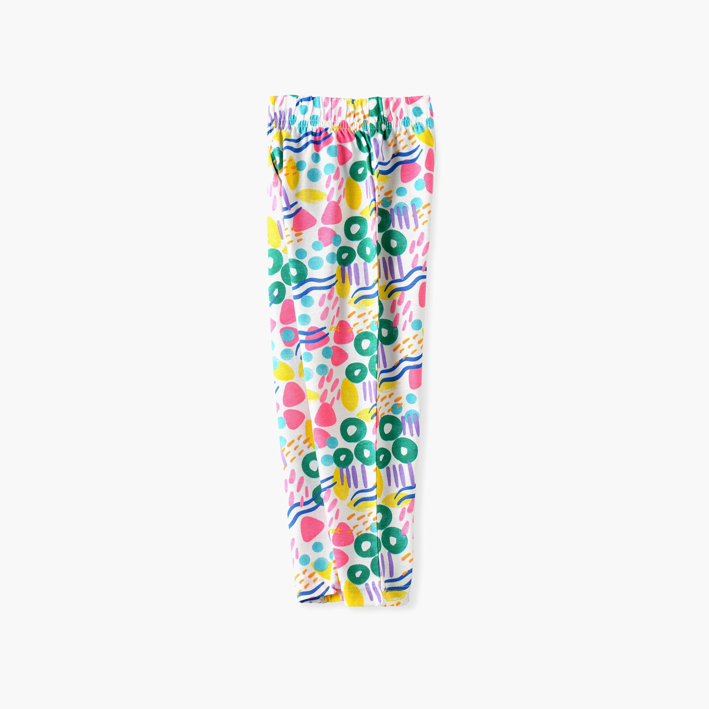 Babyqlo Printed Elasticated Leggings-baby-girls-clothing-bottoms-leggings-image-3