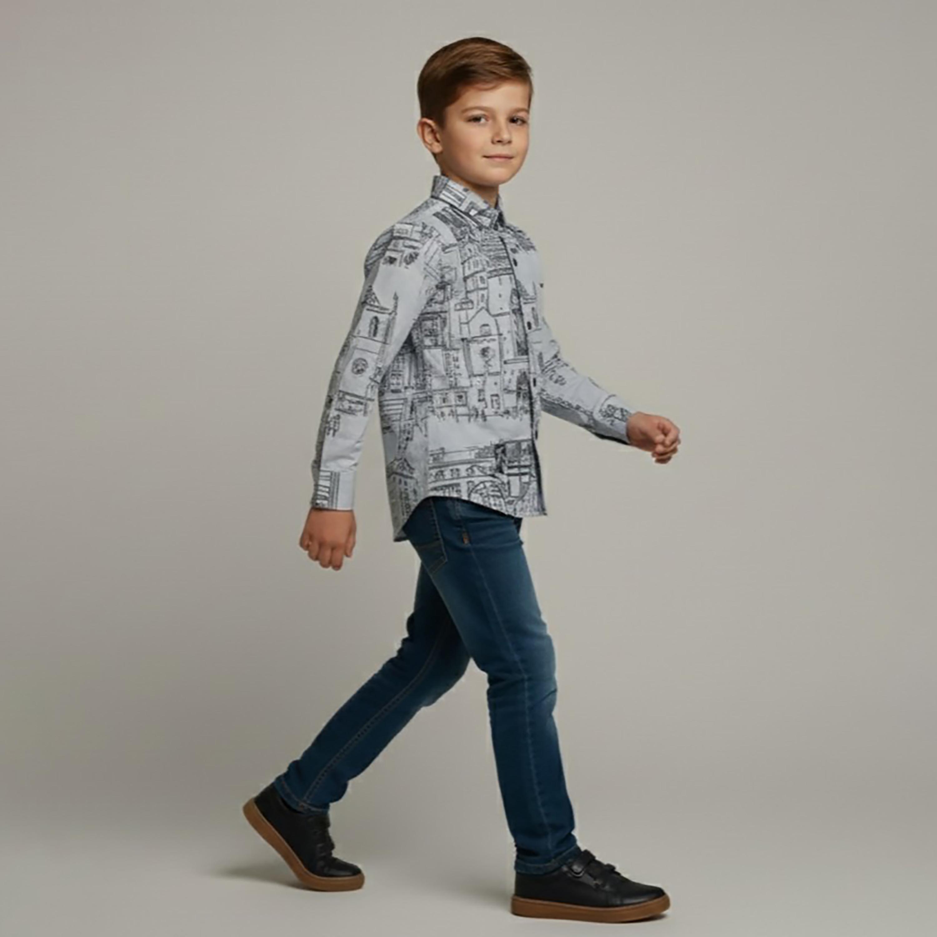 Babyqlo Printed Long Sleeves Casual Shirt-boys-clothing-shirts-image-5