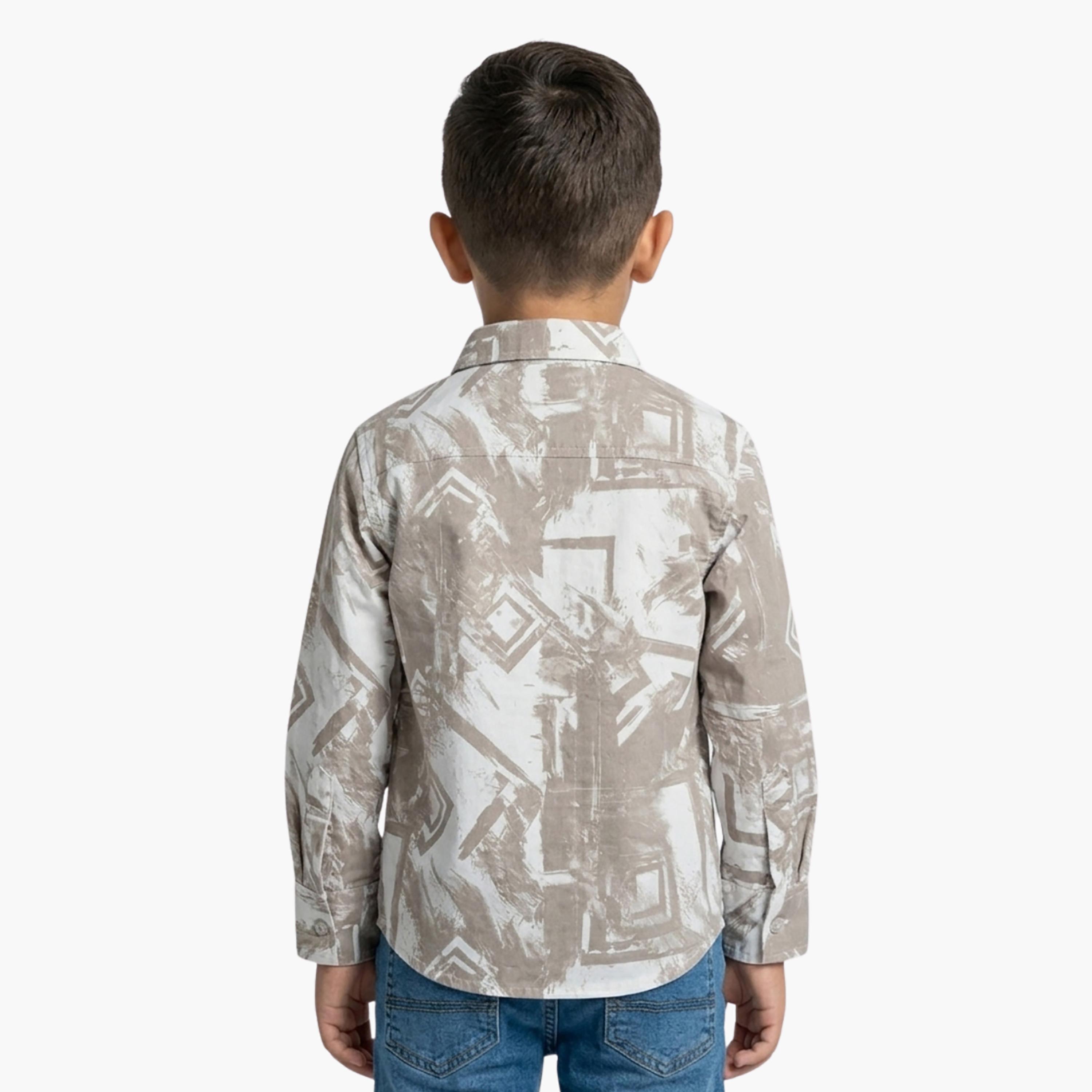 Babyqlo Abstract Long Sleeves Casual Shirt-boys-clothing-shirts-image-3
