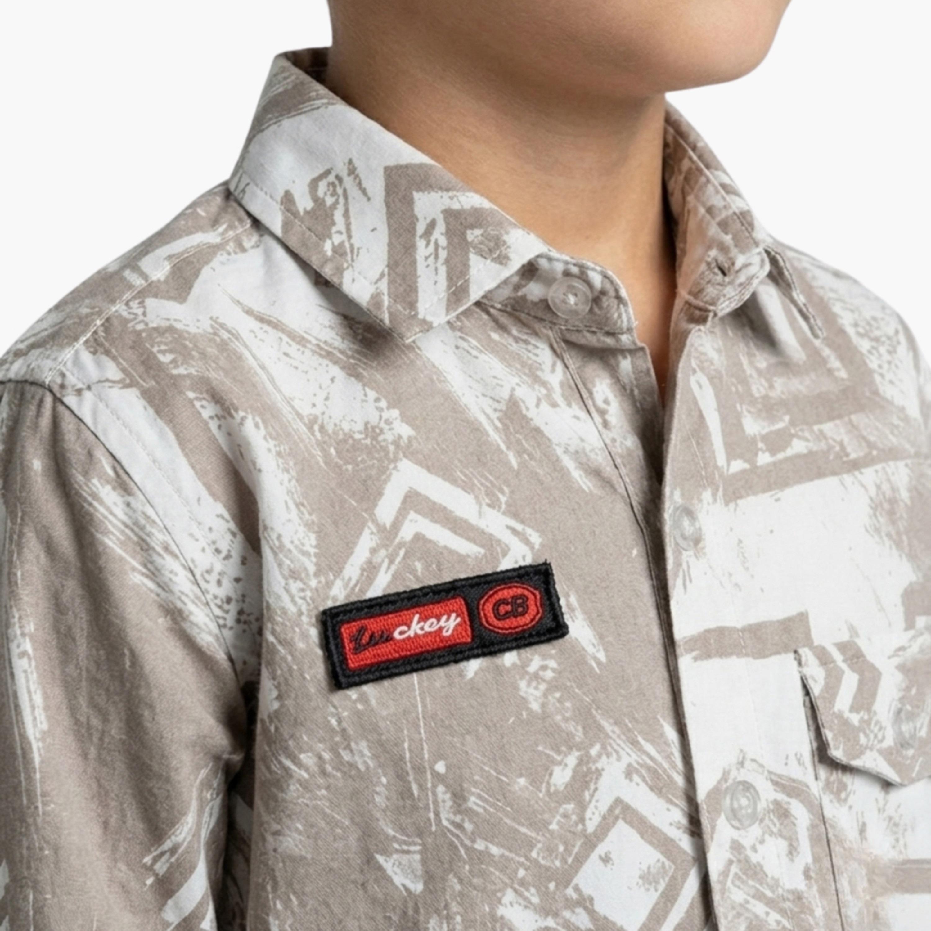 Babyqlo Abstract Long Sleeves Casual Shirt-boys-clothing-shirts-image-5