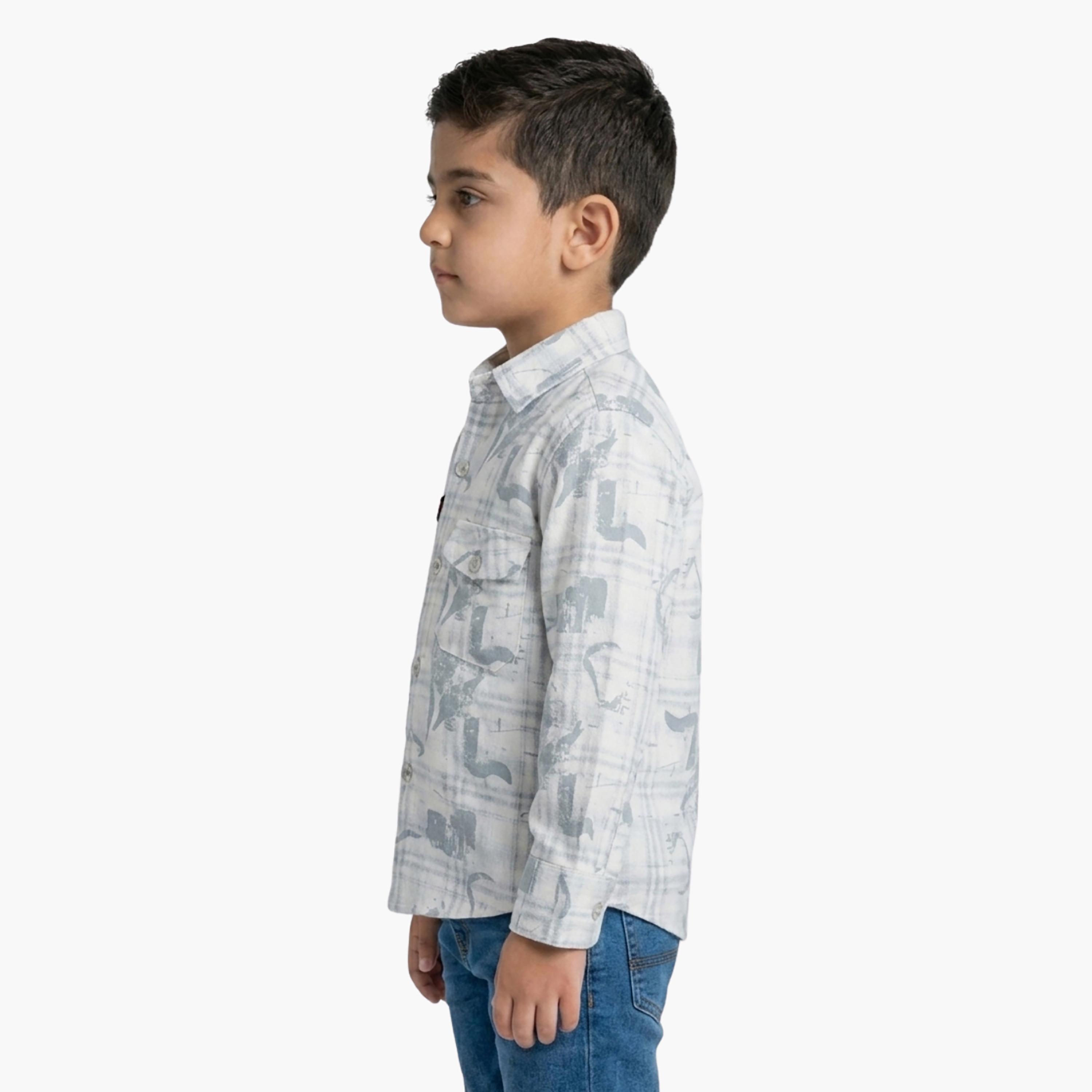 Babyqlo Printed Long Sleeves Casual Shirt-boys-clothing-shirts-image-2