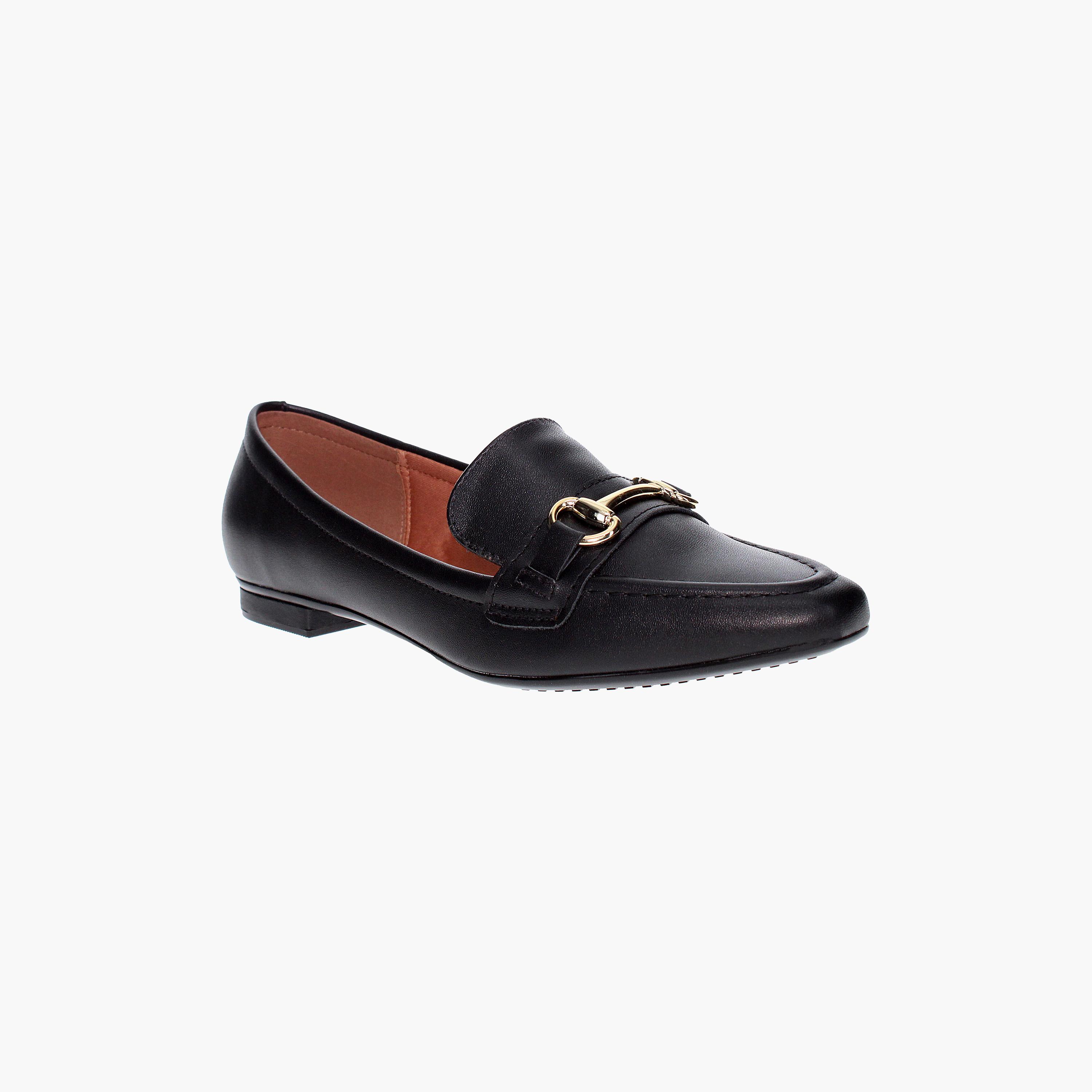 Vizzano by Geoomnii Women's Horsebit Loafers with Golden Buckle Detail | 1351-106-7286      -women-shoes-loafersandmoccasins-image-1