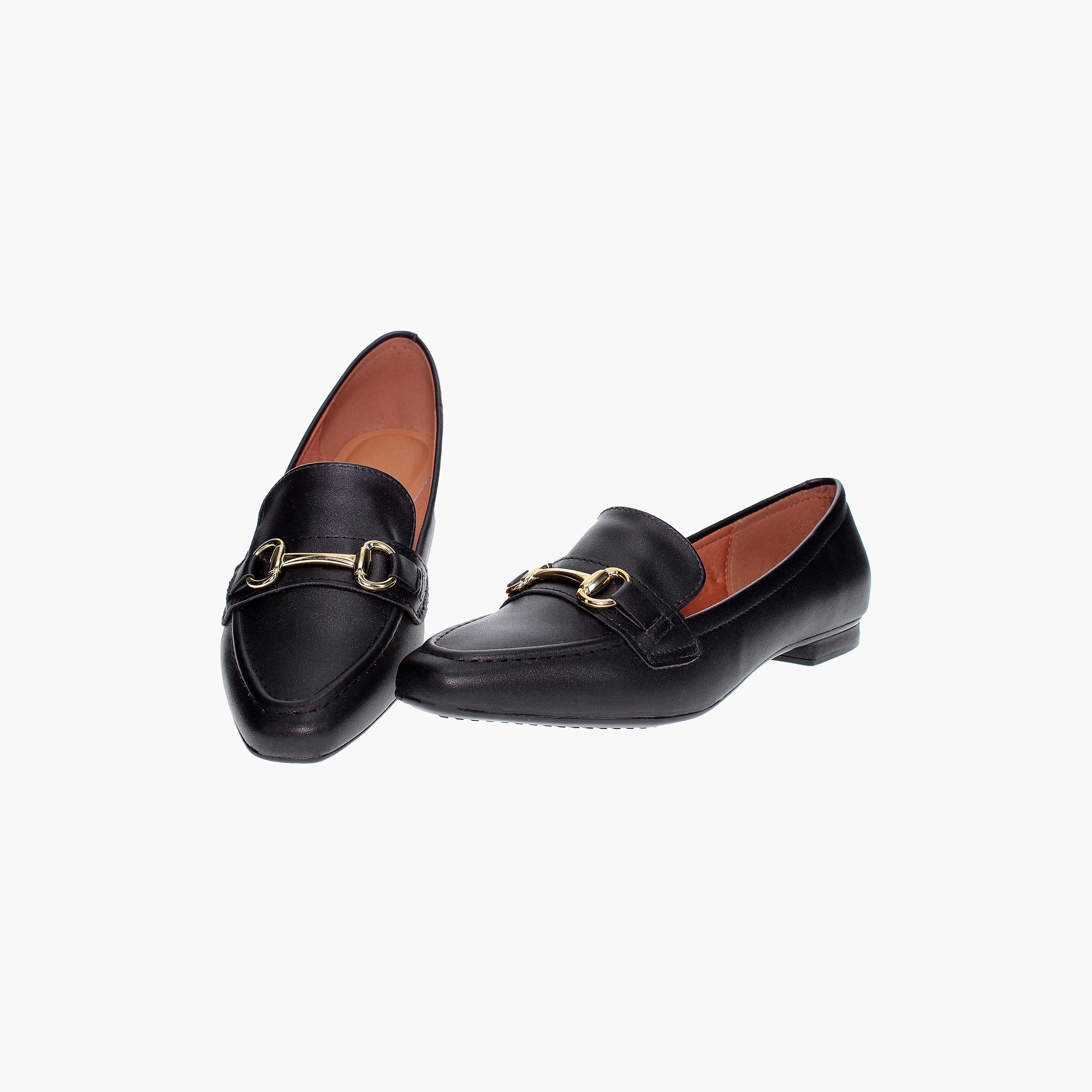 Vizzano by Geoomnii Women's Horsebit Loafers with Golden Buckle Detail | 1351-106-7286      -women-shoes-loafersandmoccasins-image-4